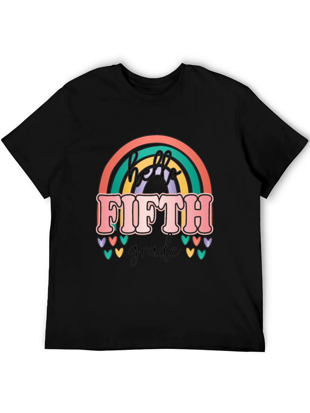 Hello Fifth Grade Rainbow T-Shirt