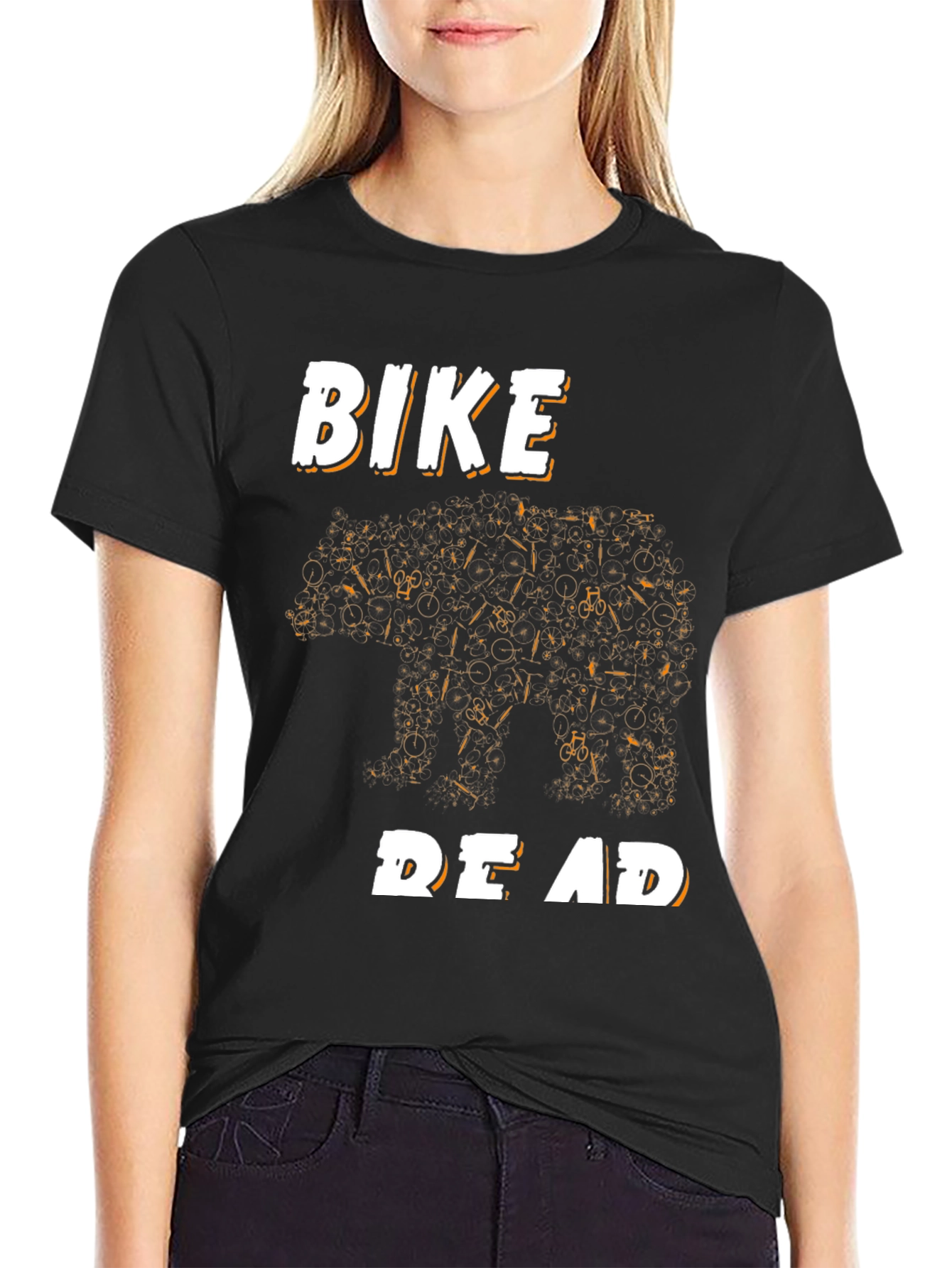 Bike Bear T-Shirt - Black Graphic Tee