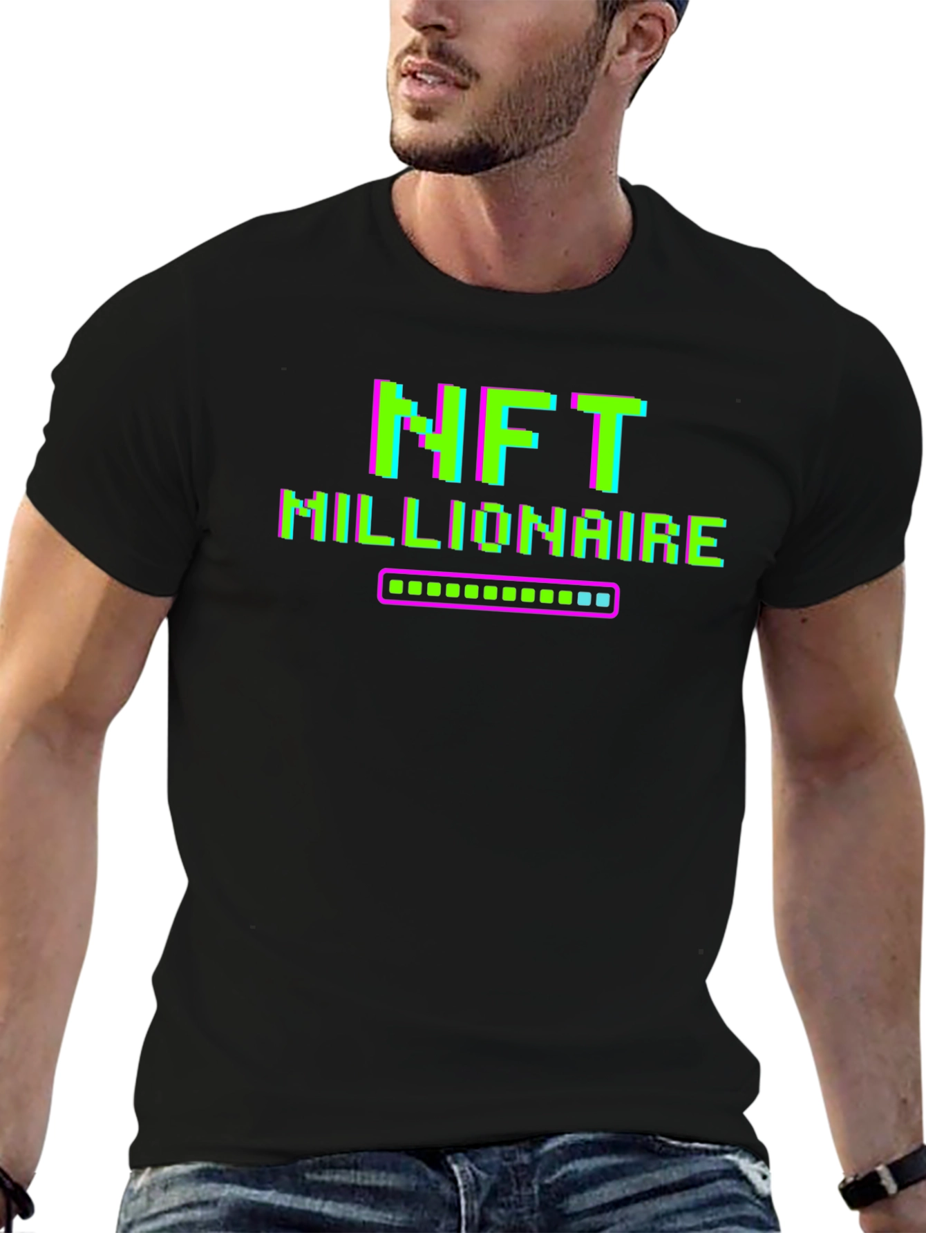 NFT Millionaire Black Tee - Crypto Hype