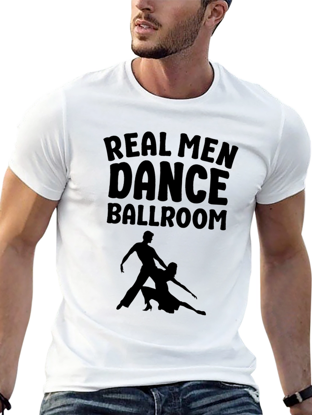 Real Men Dance Ballroom Graphic Tee