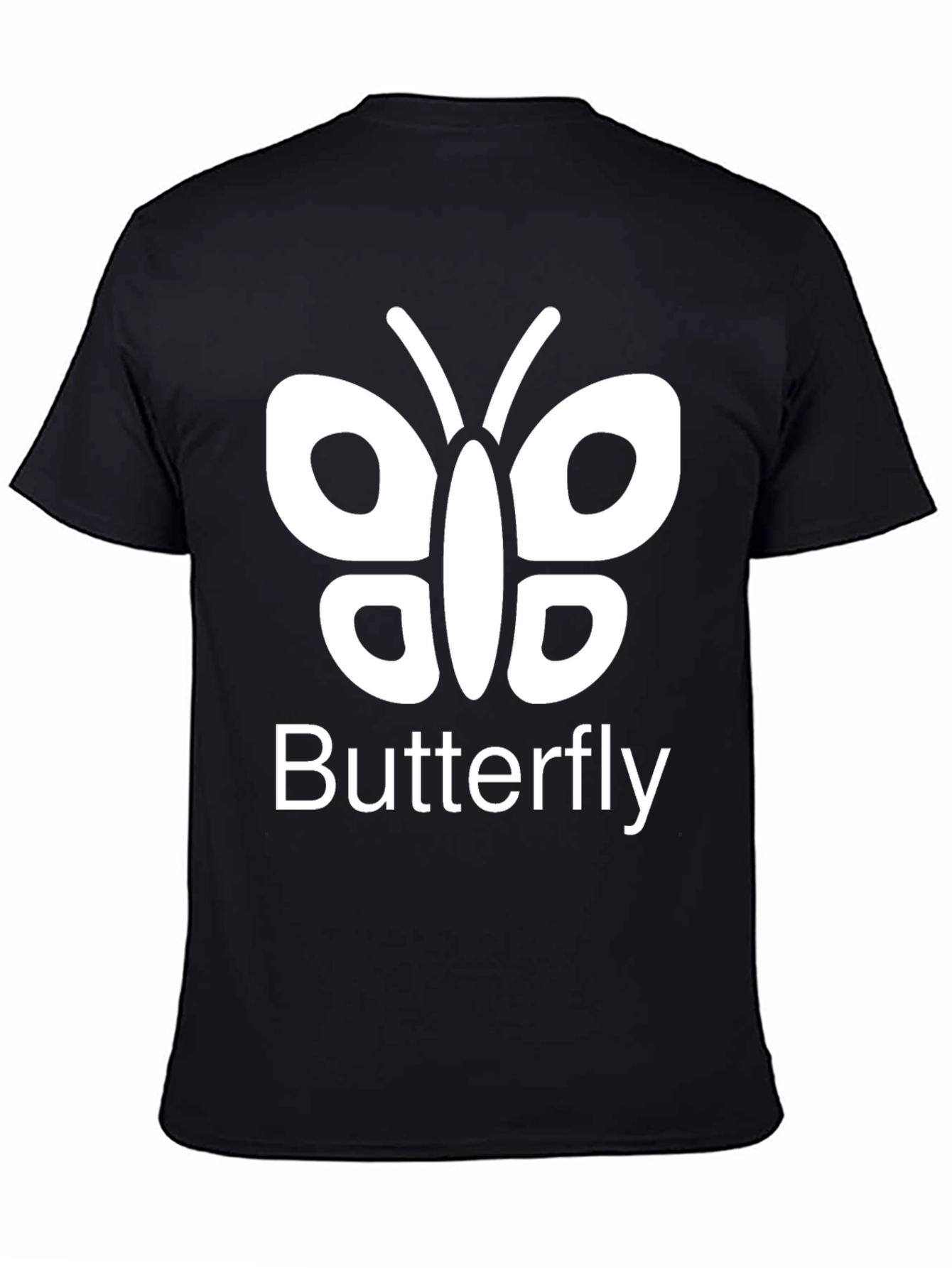 Butterfly Graphic Tee - Casual Black T-Shirt
