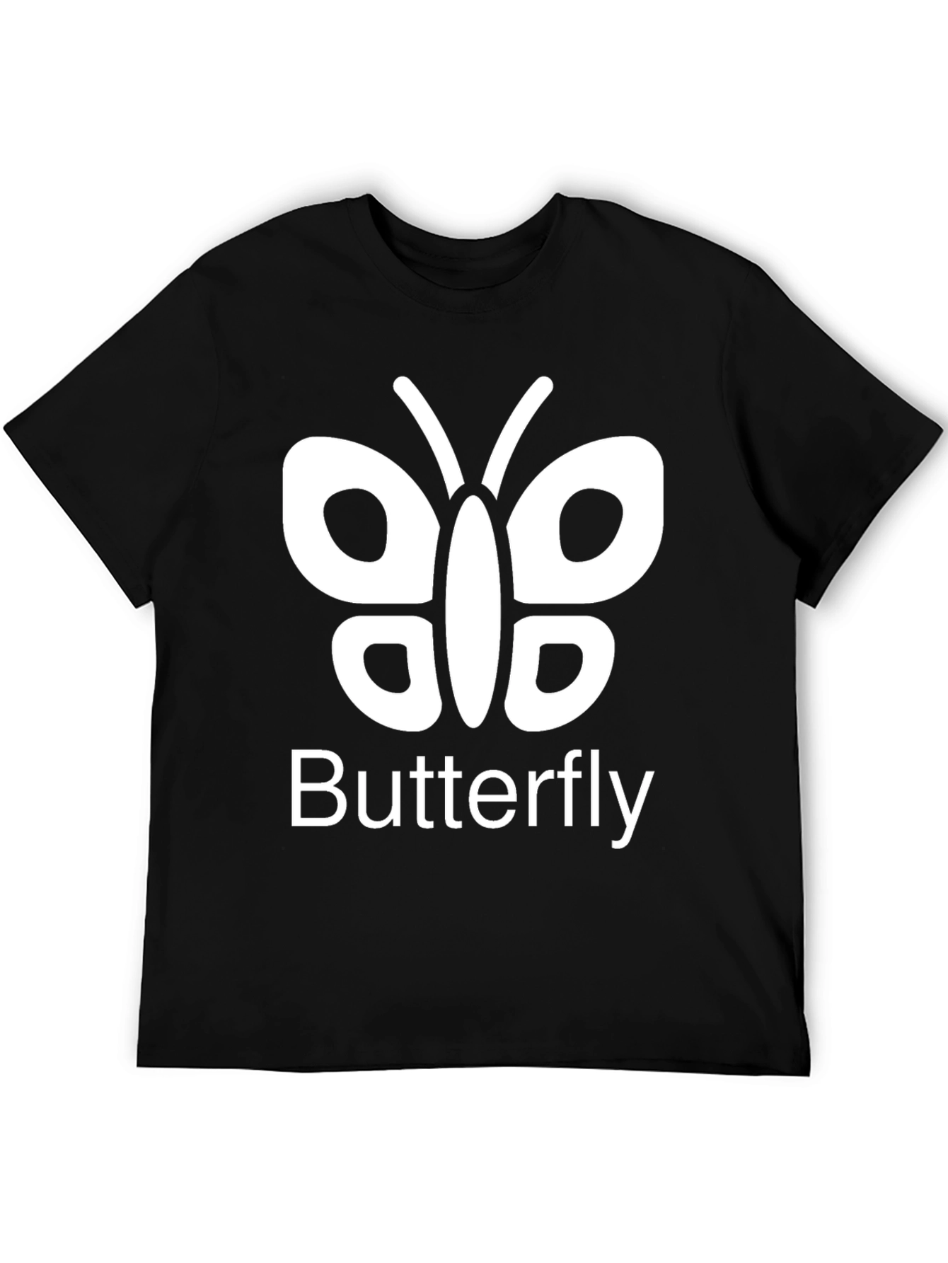 Butterfly Graphic Tee - Casual Black T-Shirt