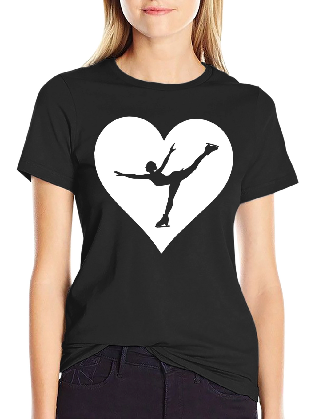 Ice Skating Heart T-Shirt - Graphic Tee