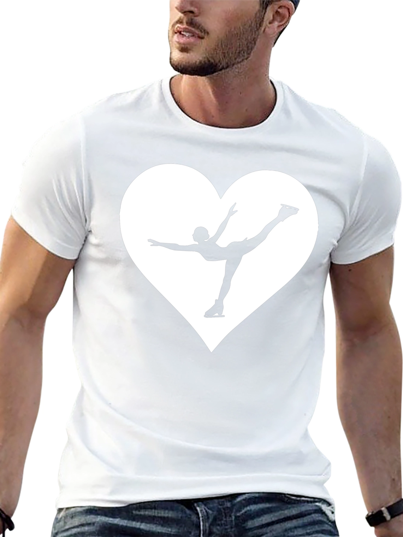 Ice Skating Heart T-Shirt - Graphic Tee