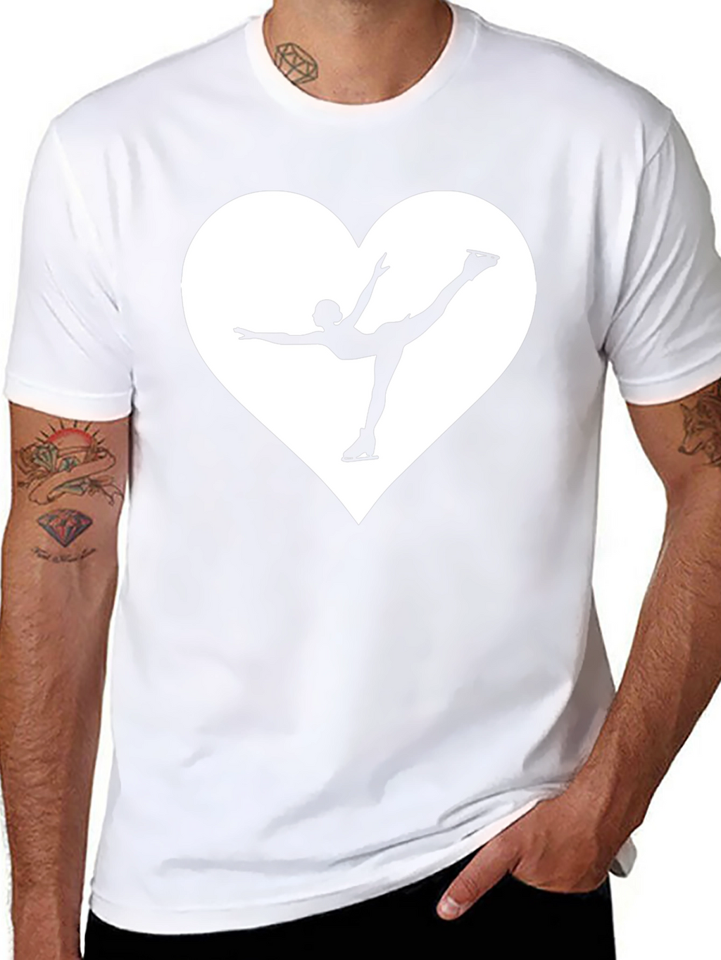 Ice Skating Heart T-Shirt - Graphic Tee