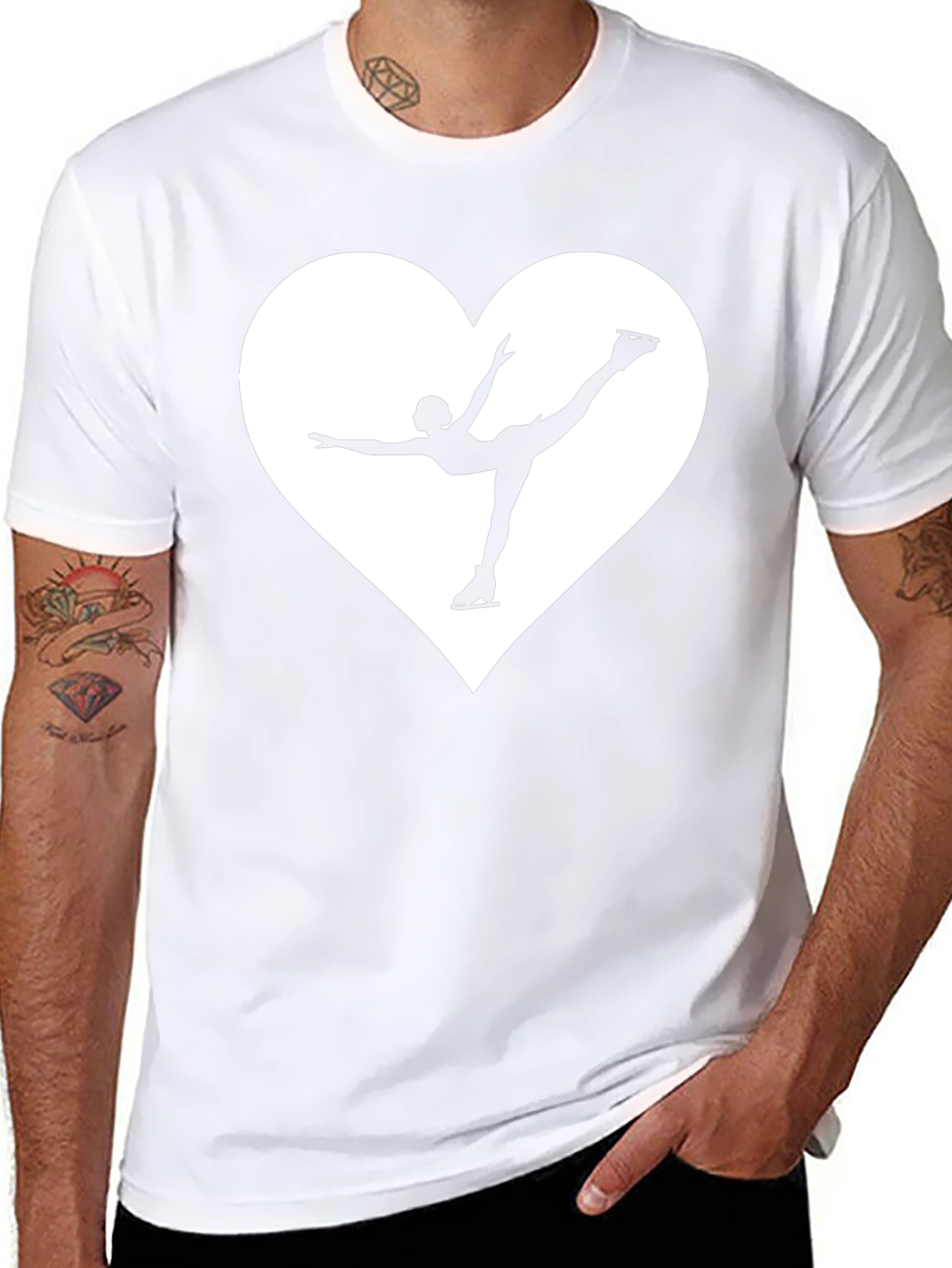 Ice Skating Heart T-Shirt - Graphic Tee
