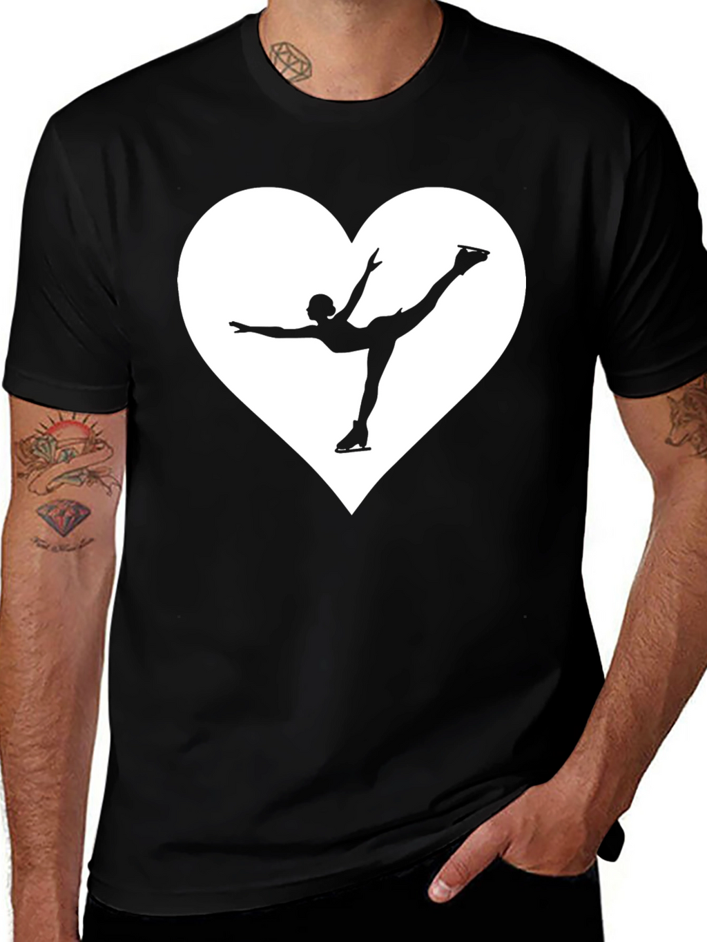 Ice Skating Heart T-Shirt - Graphic Tee