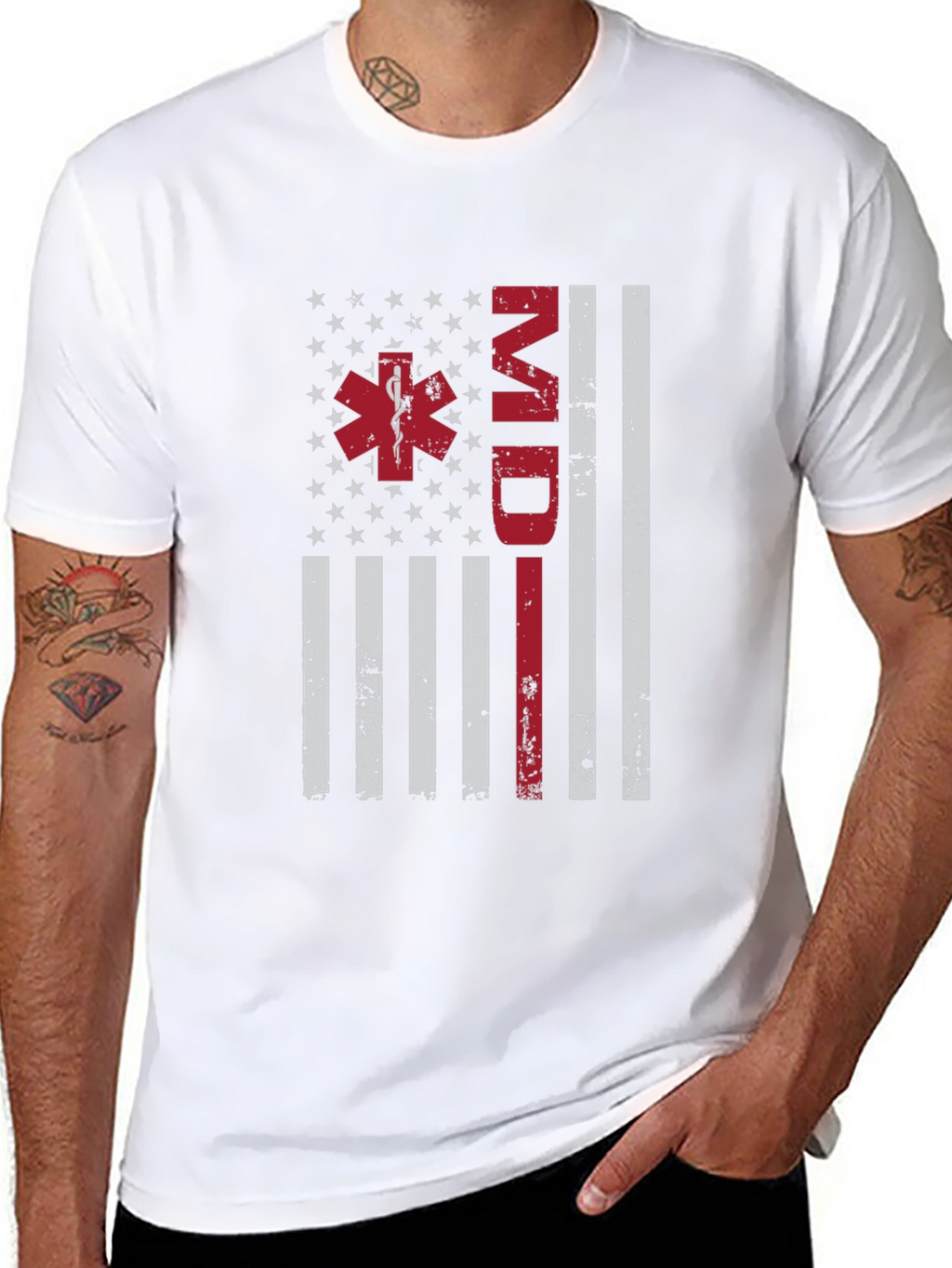 MD American Flag Graphic Tee