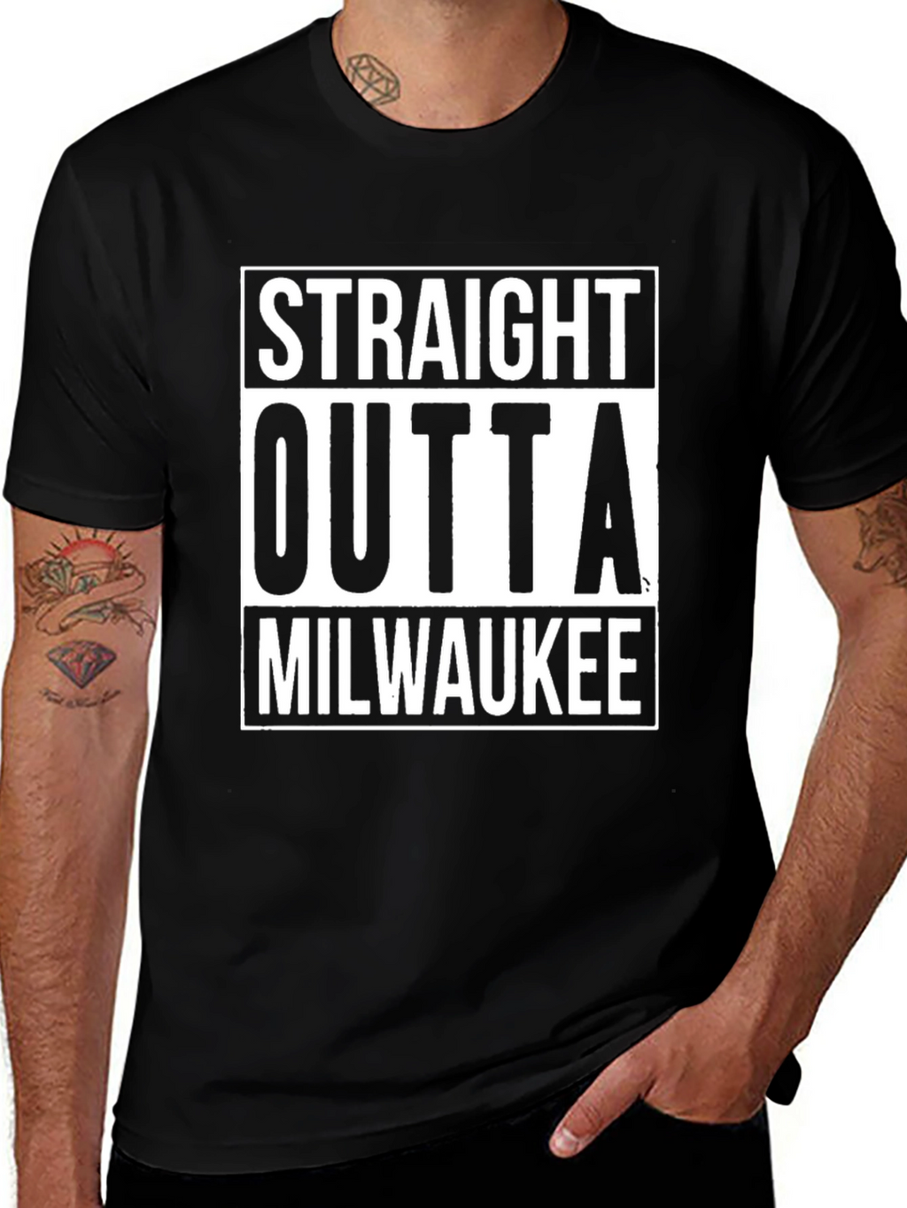 Straight Outta Milwaukee Tee - Black