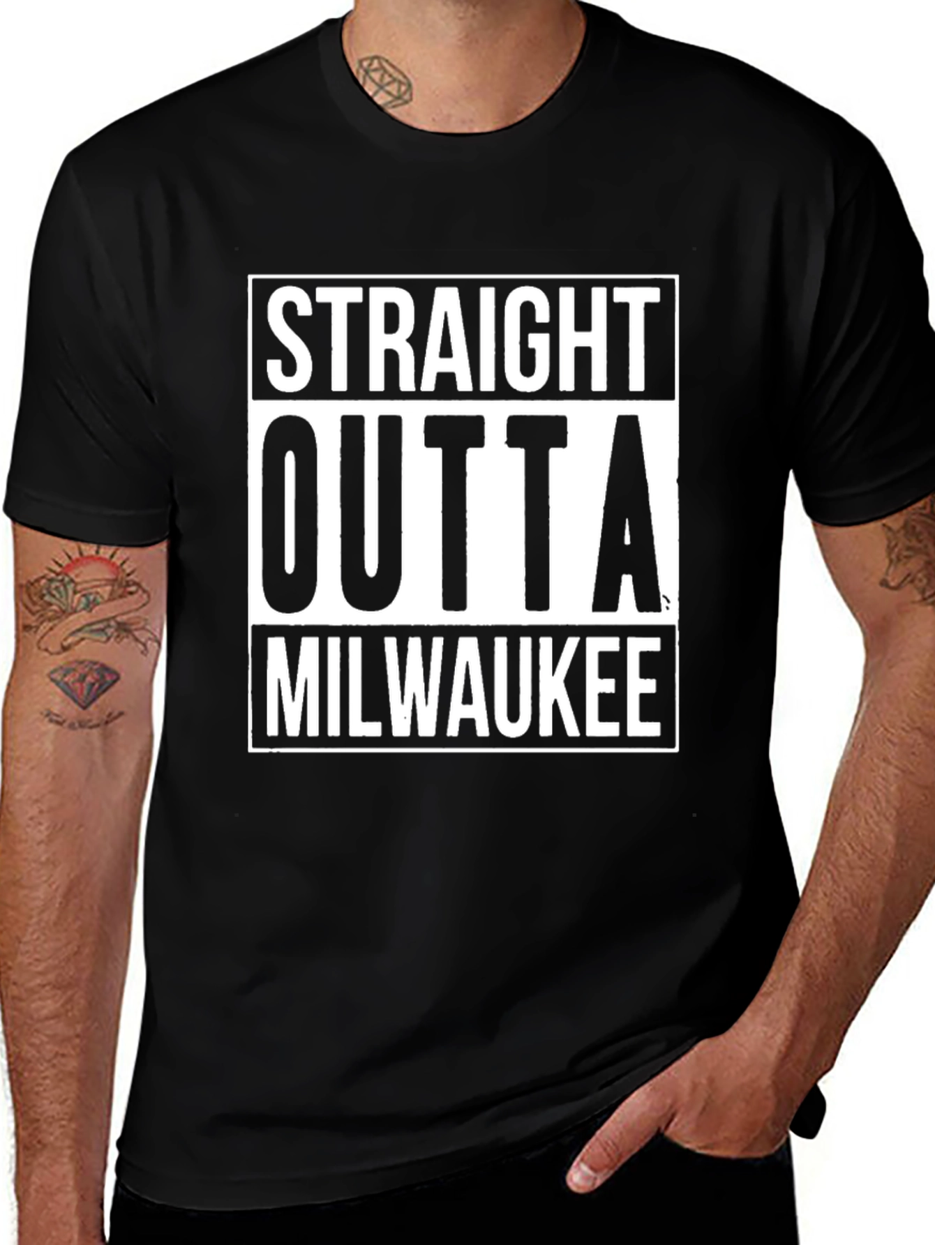 Straight Outta Milwaukee Tee - Black