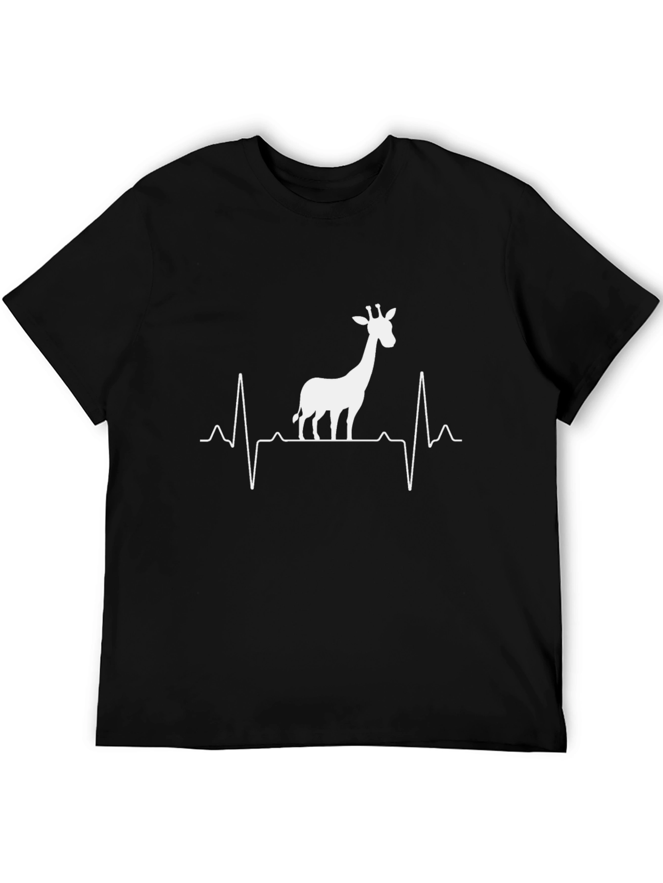Giraffe Heartbeat T-Shirt - Wildlife Animal Lover Tee