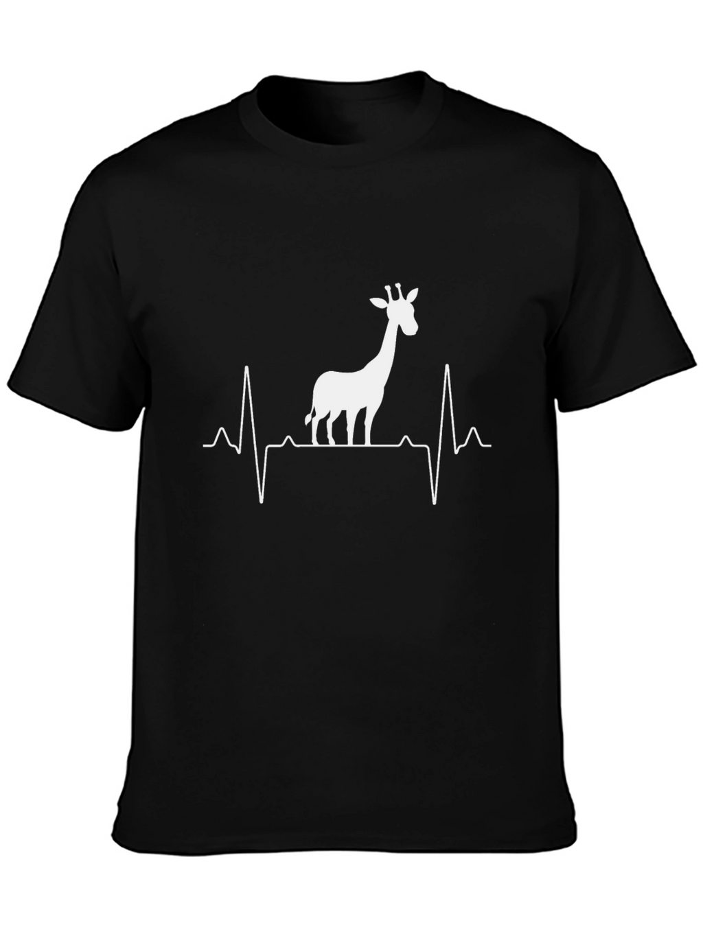 Giraffe Heartbeat T-Shirt - Wildlife Animal Lover Tee