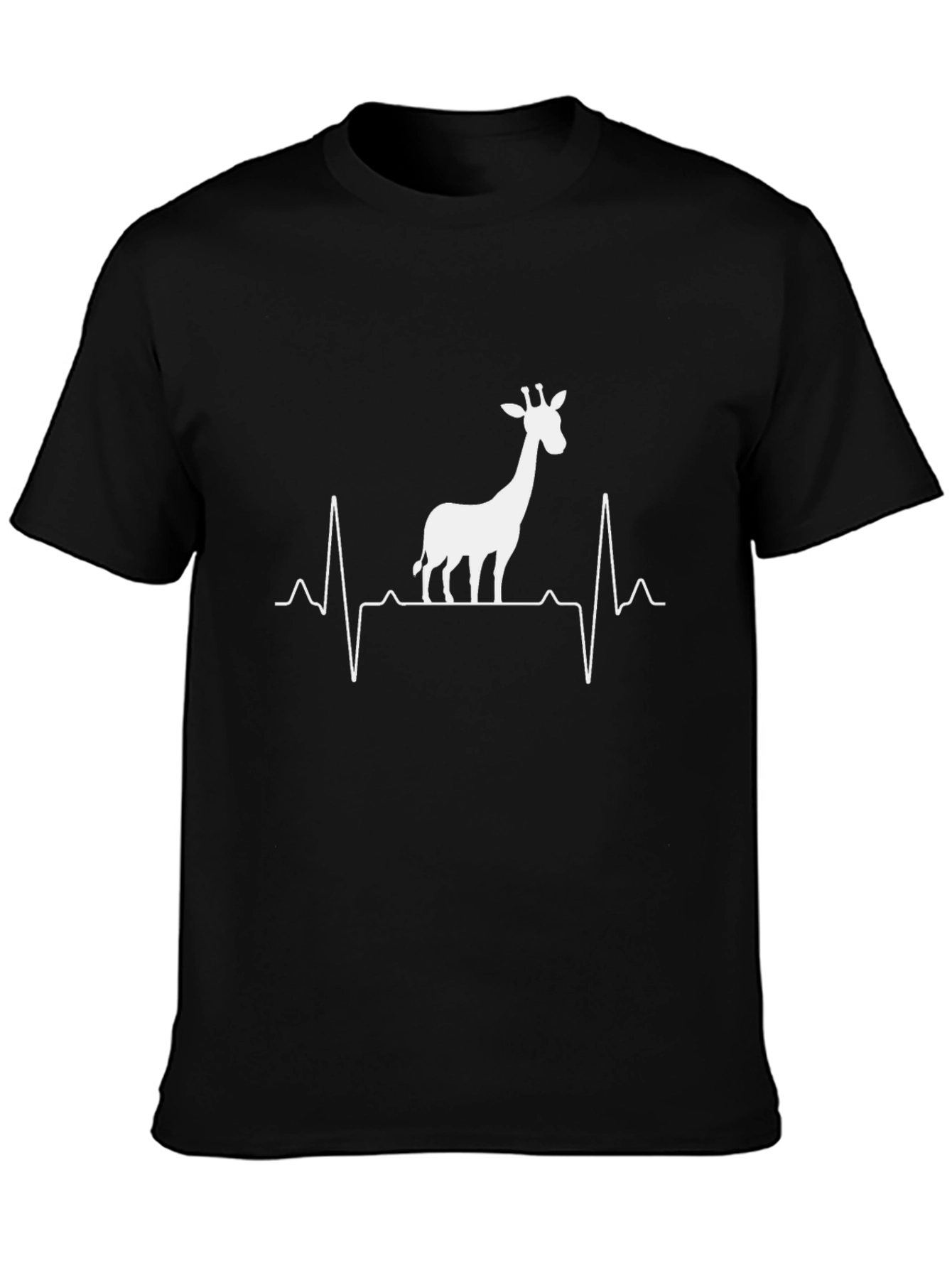Giraffe Heartbeat T-Shirt - Wildlife Animal Lover Tee