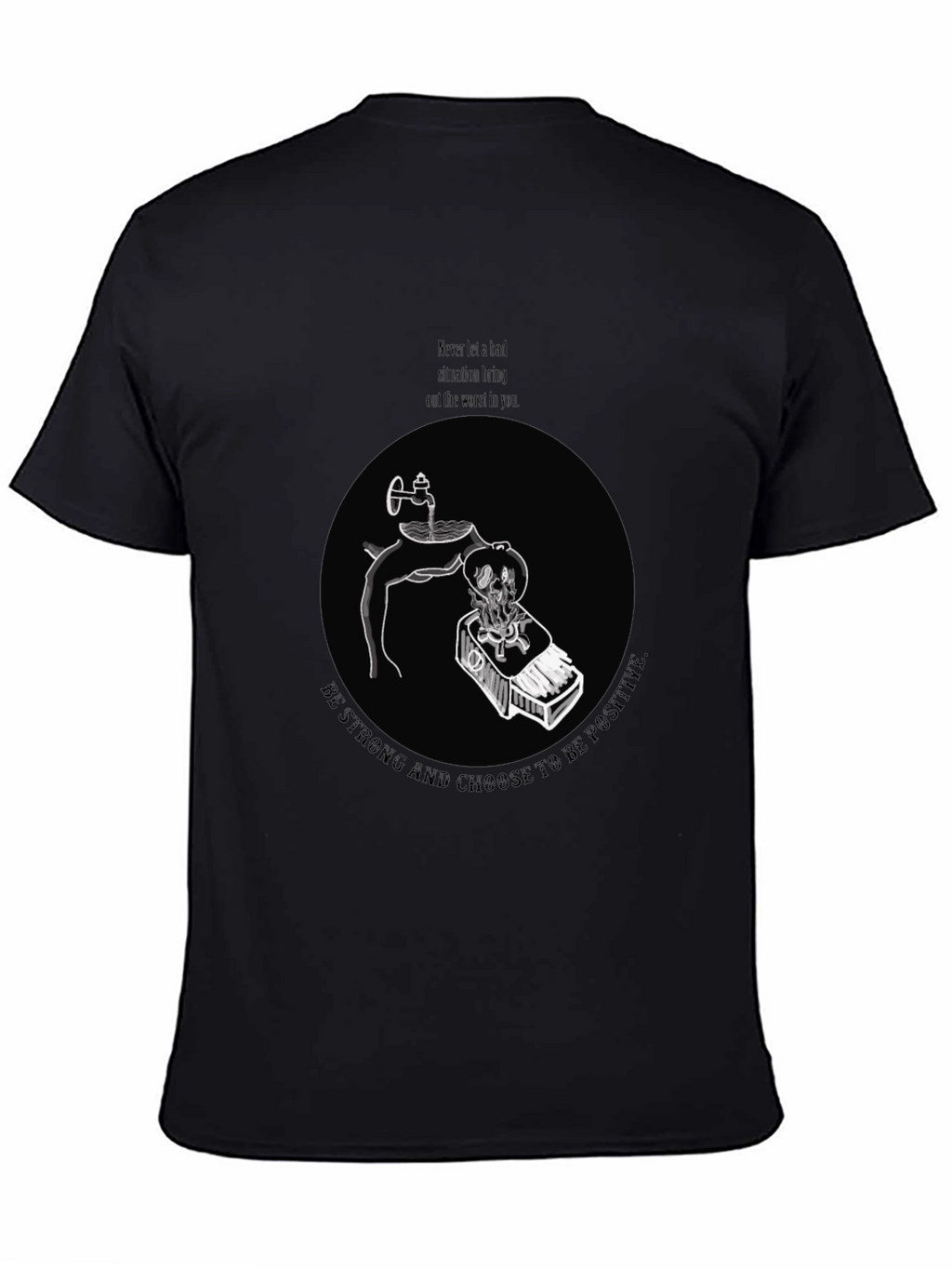 Positive Mindset Graphic Tee - Mens Black T-Shirt