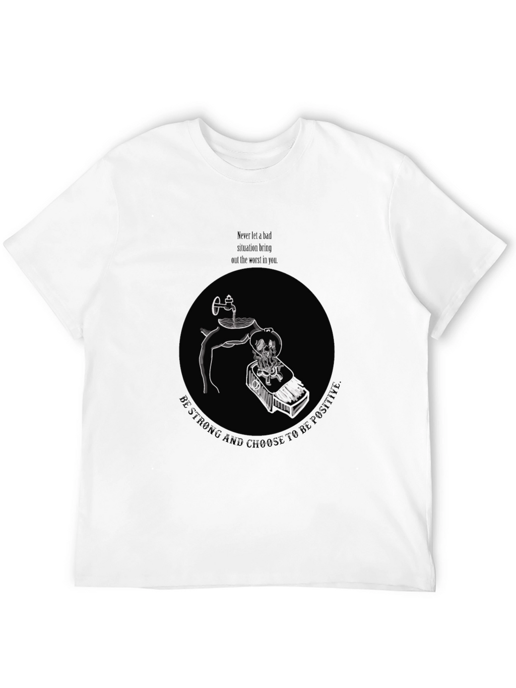 Positive Mindset Graphic Tee - Mens Black T-Shirt