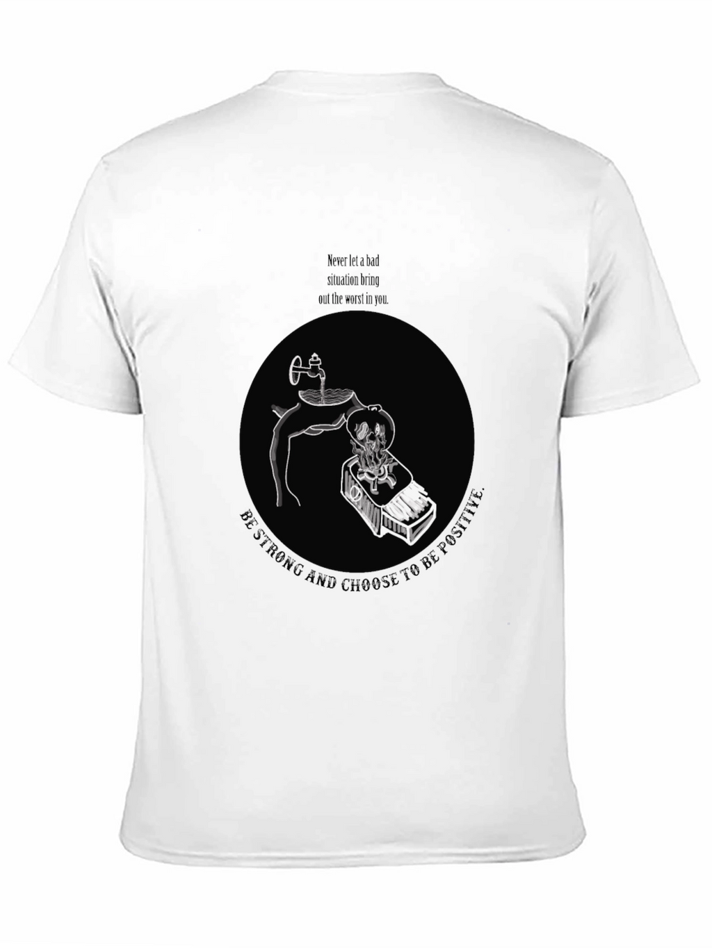 Positive Mindset Graphic Tee - Mens Black T-Shirt