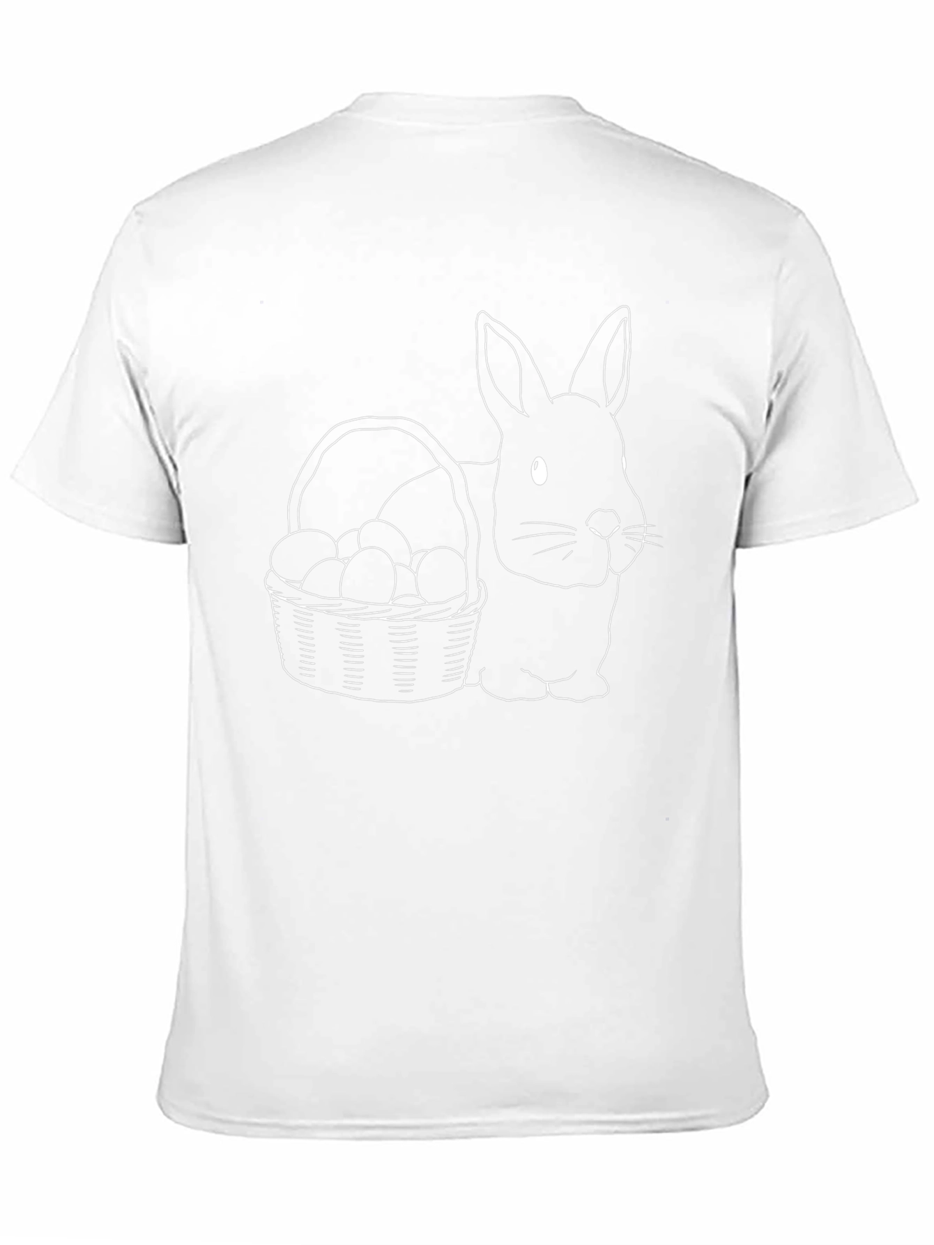 Bunny & Basket Graphic T-Shirt - Black