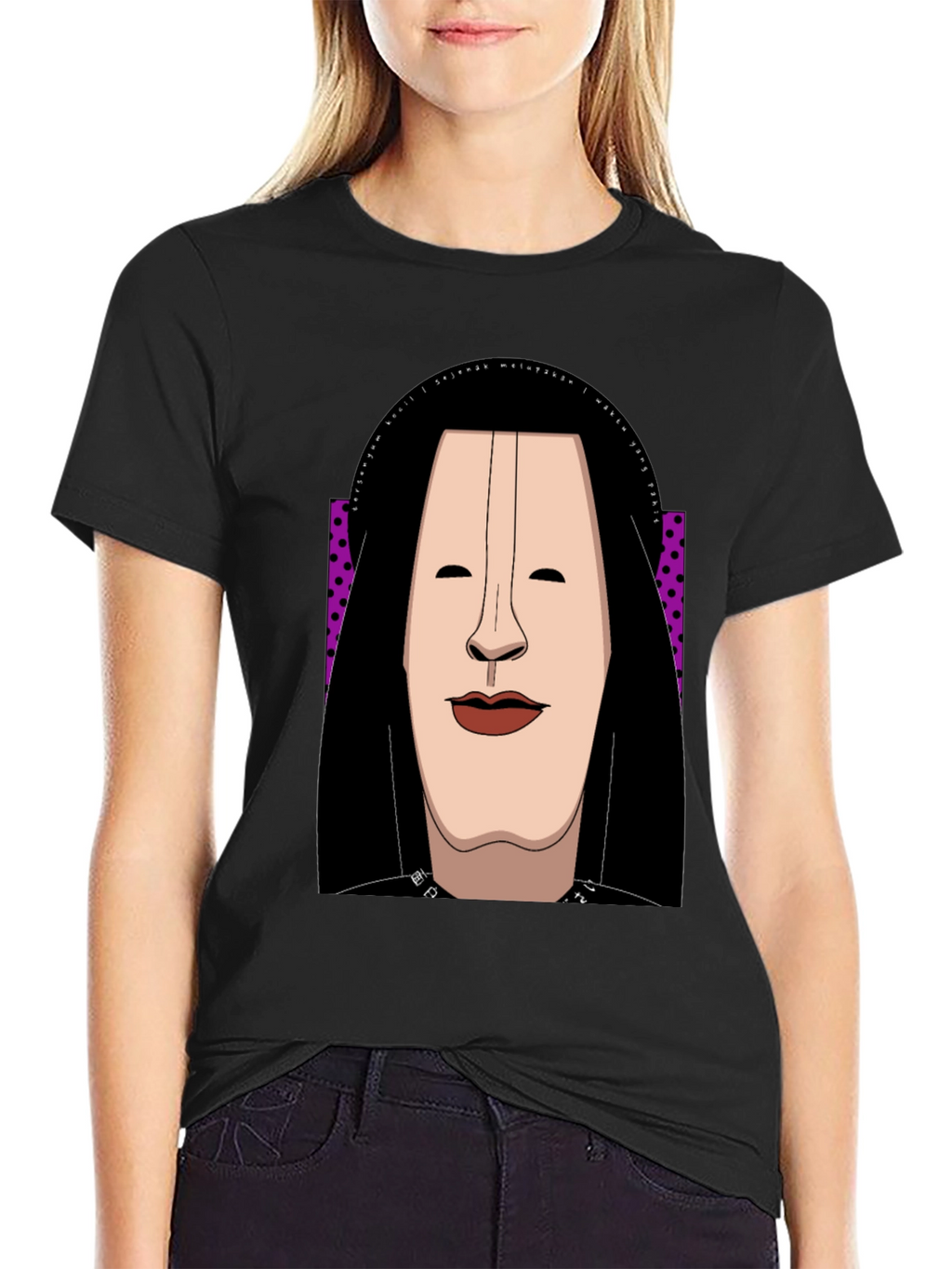 Abstract Face Graphic Tee - Unique Casual Style