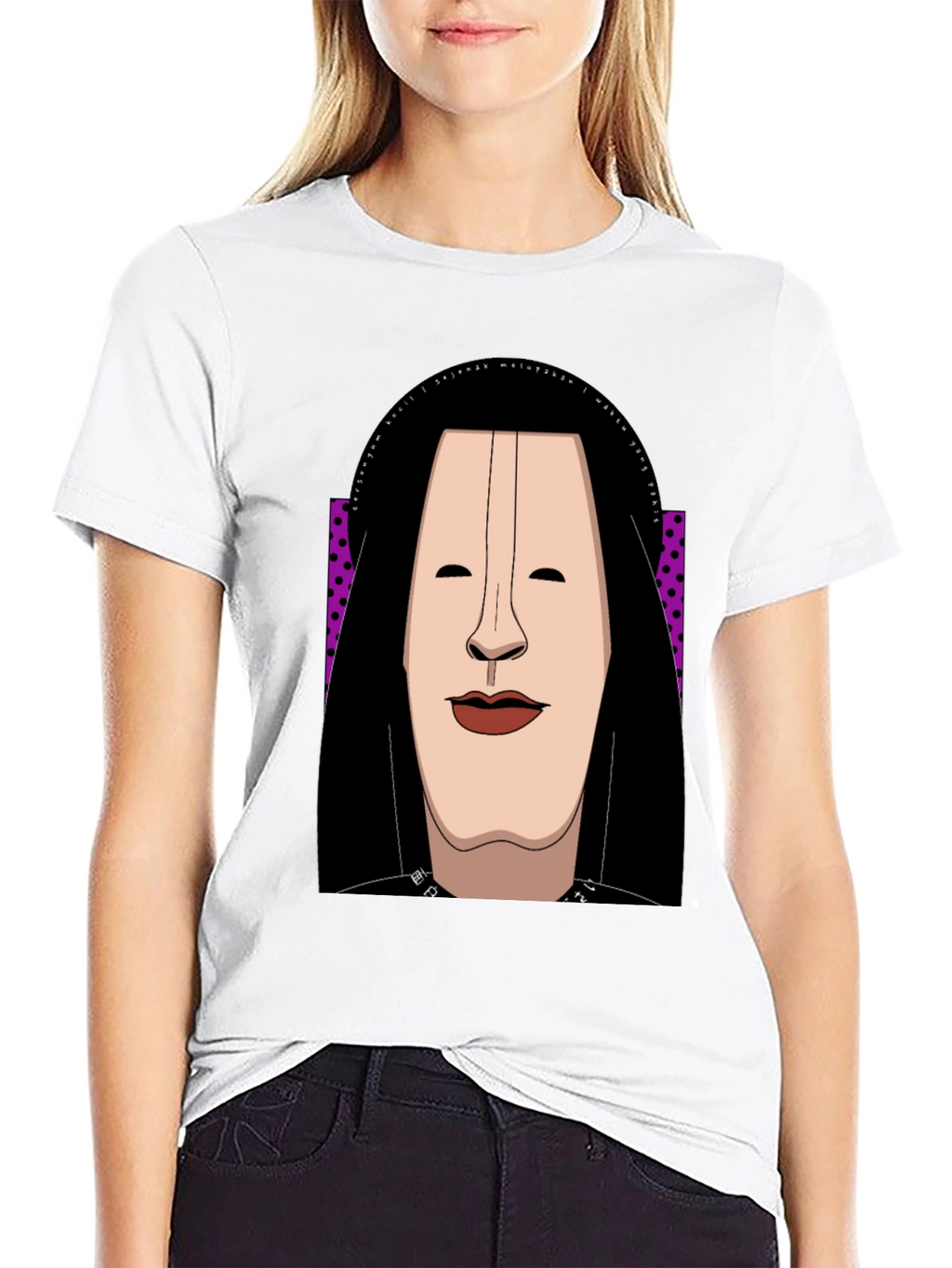 Abstract Face Graphic Tee - Unique Casual Style