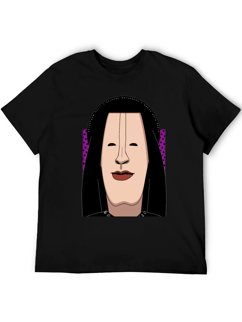 Abstract Face Graphic Tee - Unique Casual Style