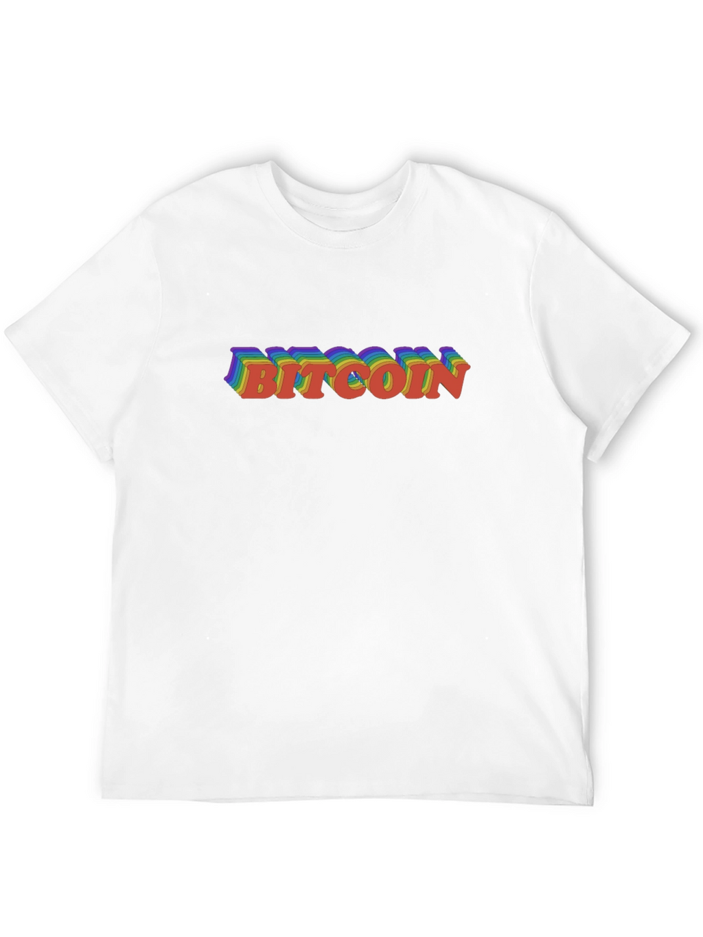 Bitcoin Rainbow Layered Graphic Tee