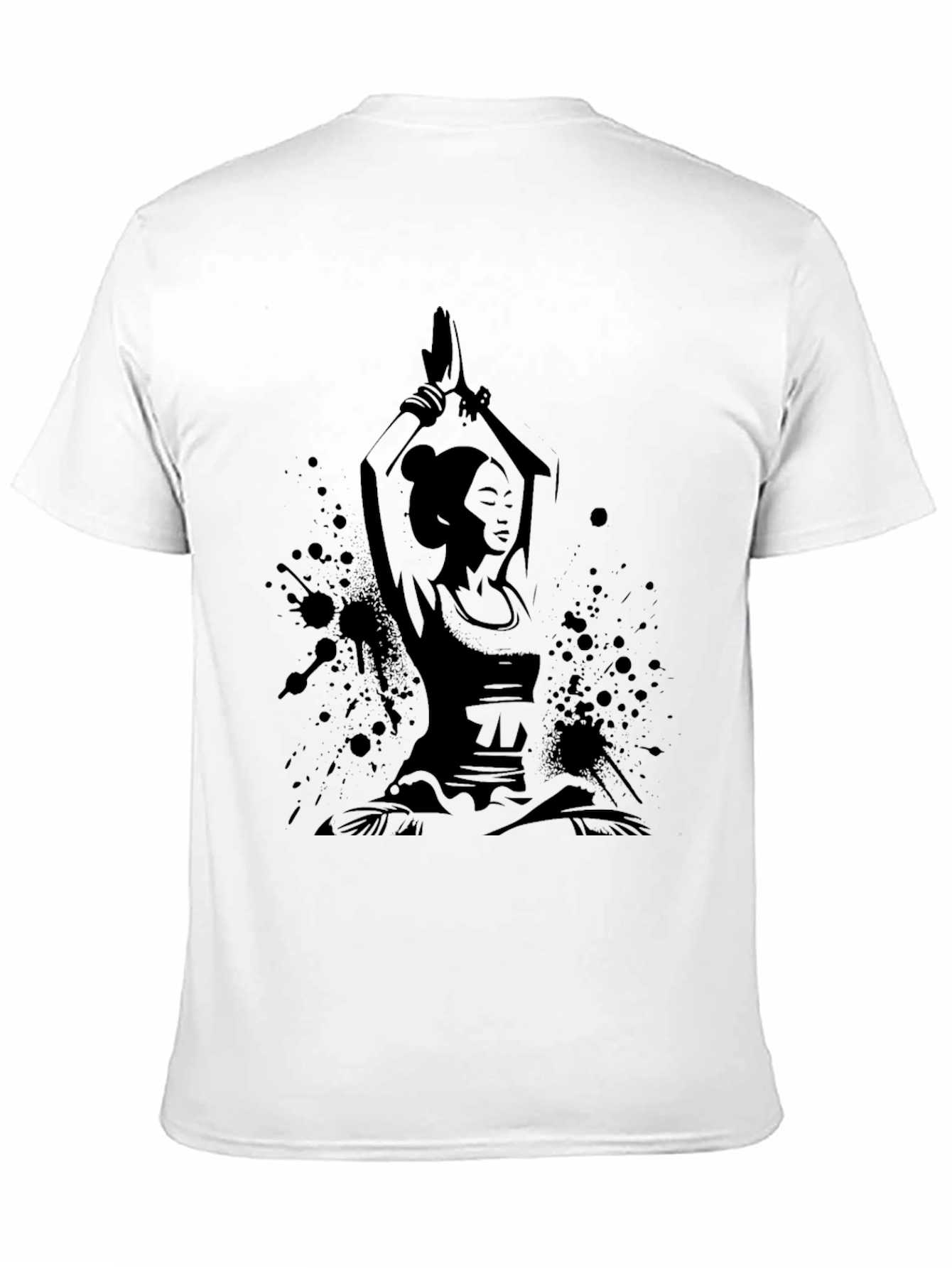 Yoga Woman Black Graphic T-Shirt