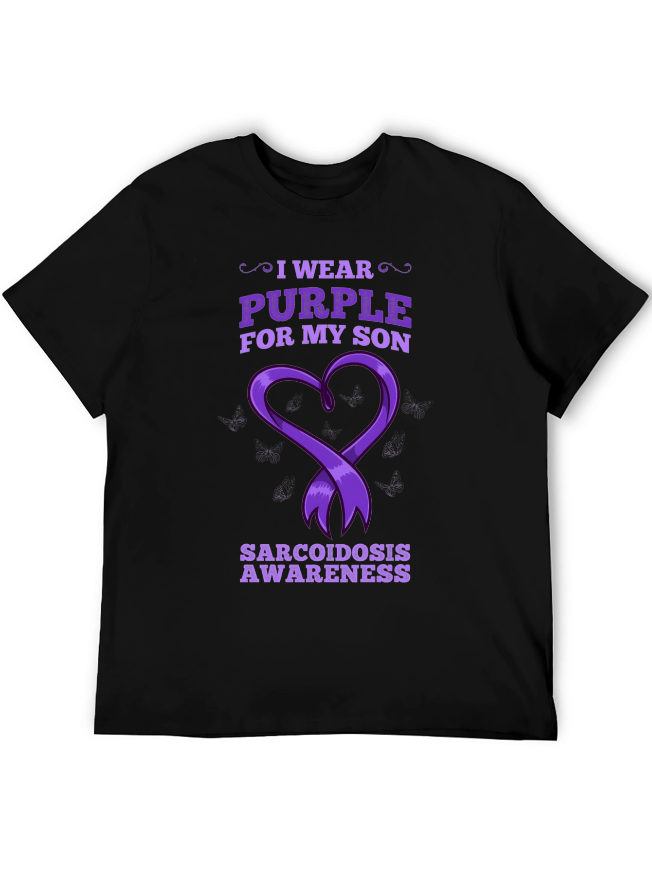 I Wear Purple For My Son Sarcoidosis Awareness T-Shirt