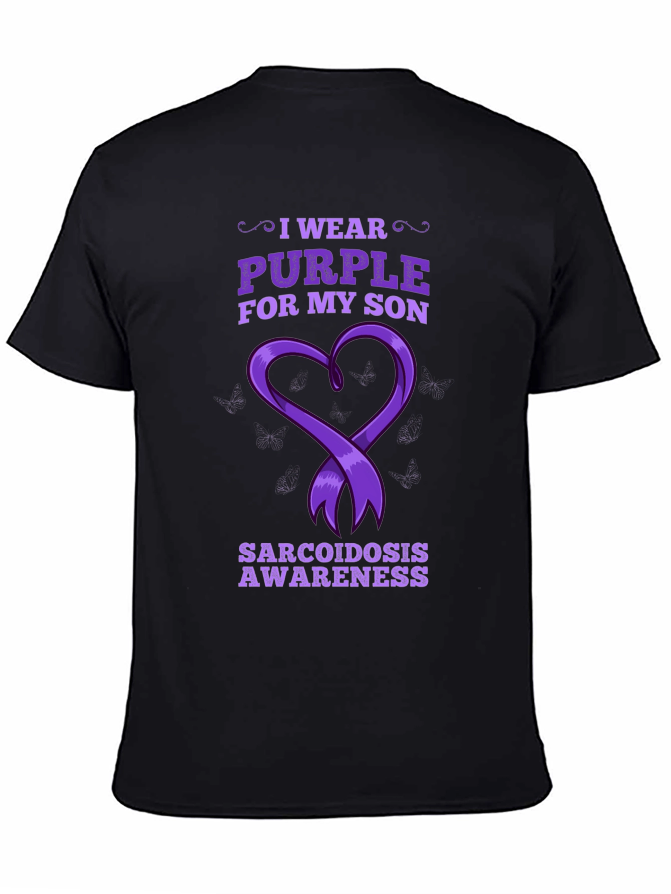 I Wear Purple For My Son Sarcoidosis Awareness T-Shirt