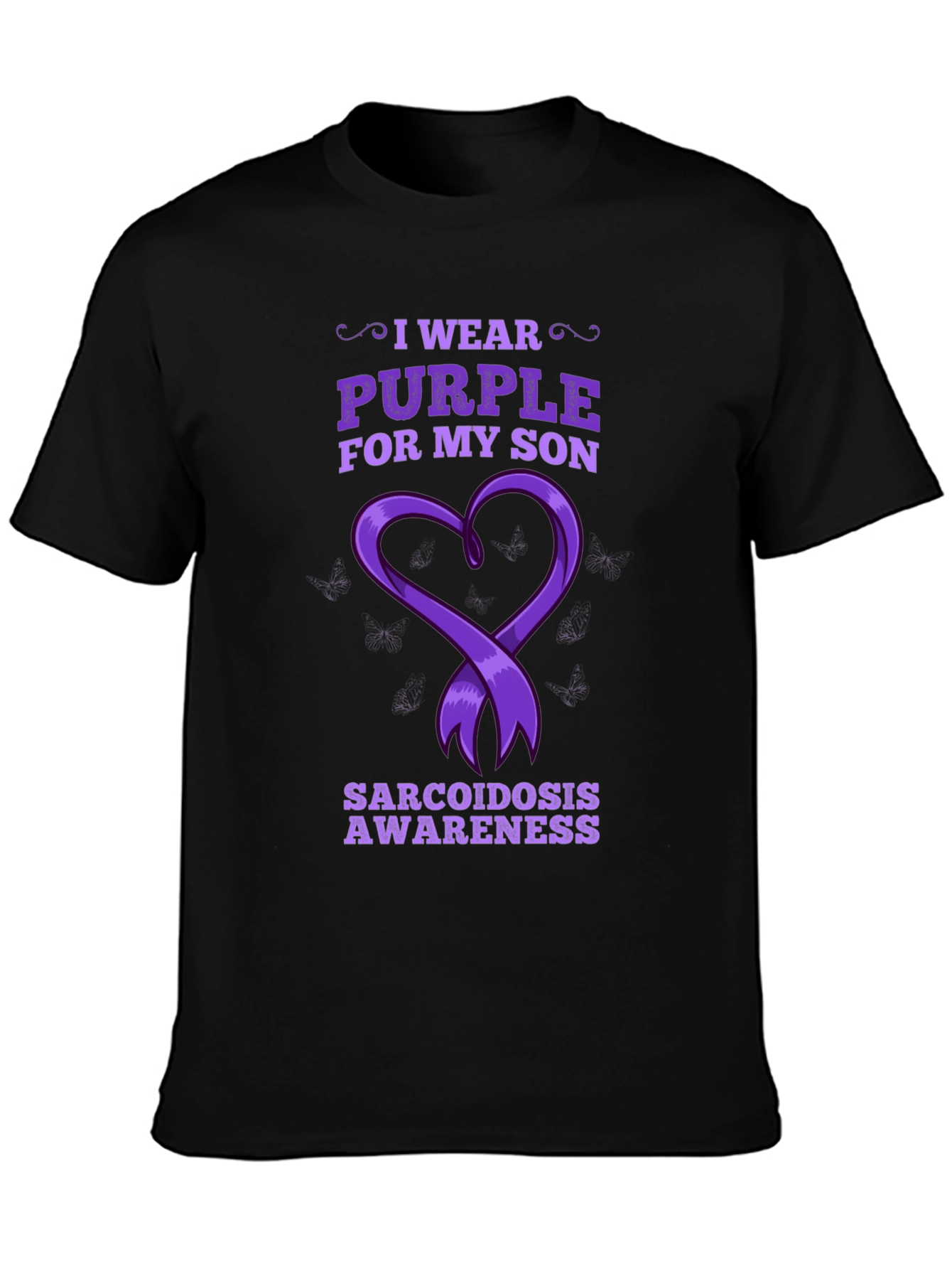 I Wear Purple For My Son Sarcoidosis Awareness T-Shirt