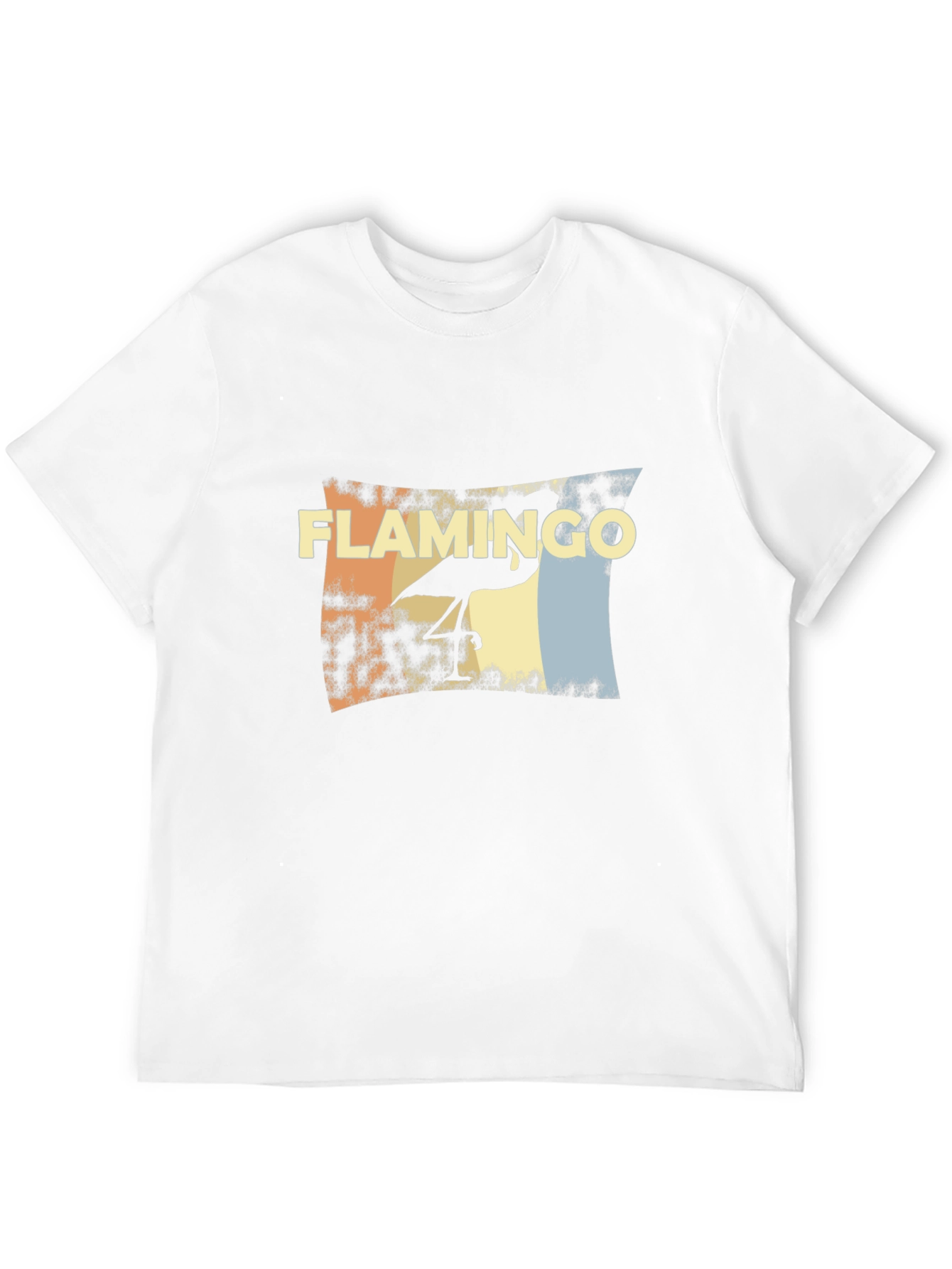 Retro Flamingo Graphic Tee - Stylish Black T-Shirt