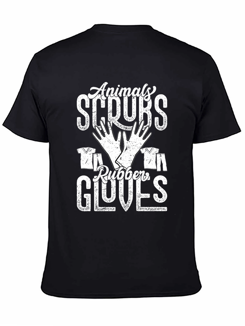 Animals Scrubs Rubber Gloves Tee - Veterinary T-Shirt