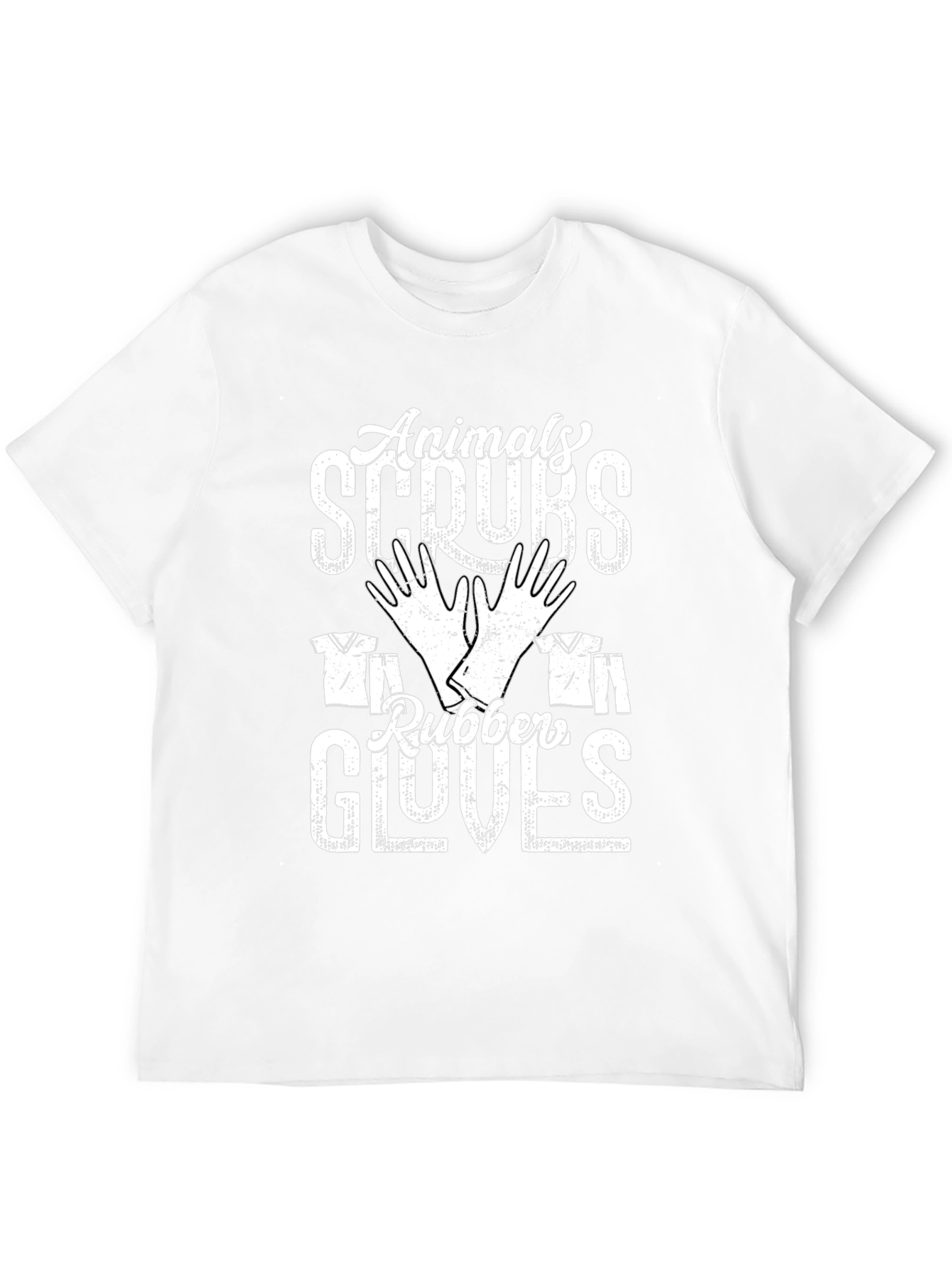 Animals Scrubs Rubber Gloves Tee - Veterinary T-Shirt