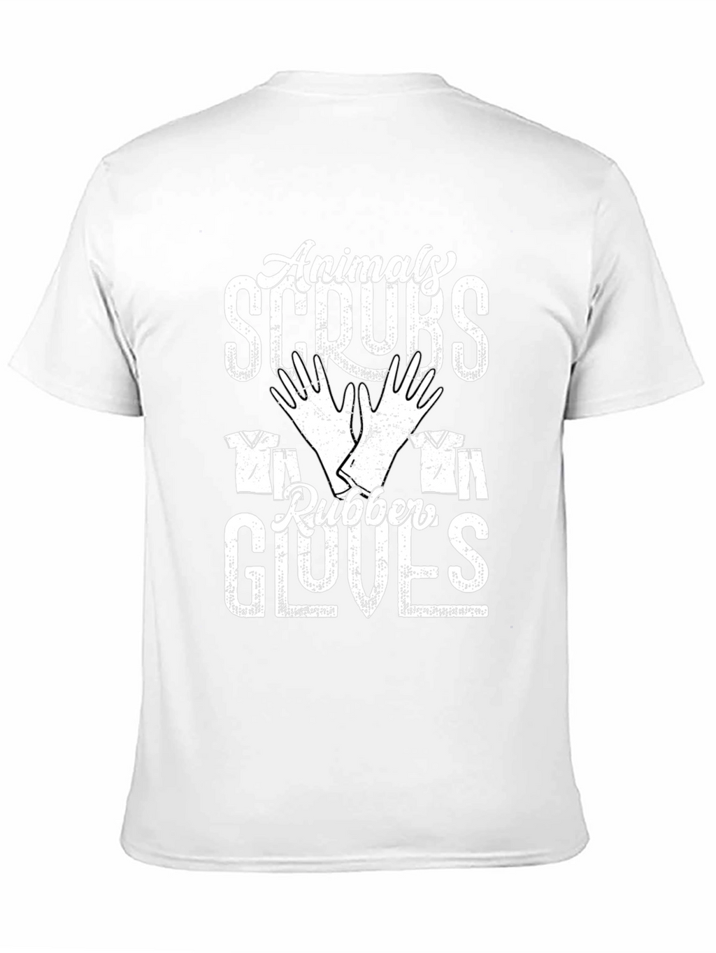 Animals Scrubs Rubber Gloves Tee - Veterinary T-Shirt