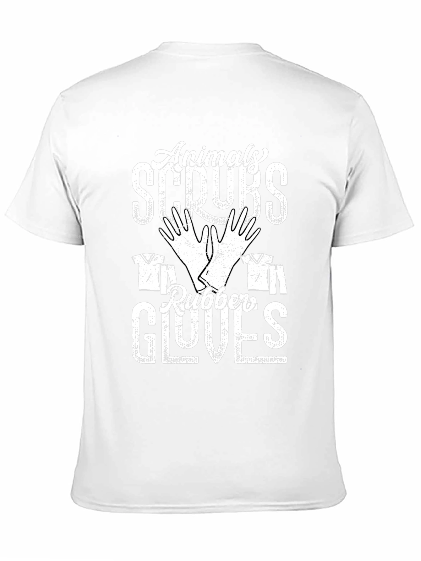Animals Scrubs Rubber Gloves Tee - Veterinary T-Shirt