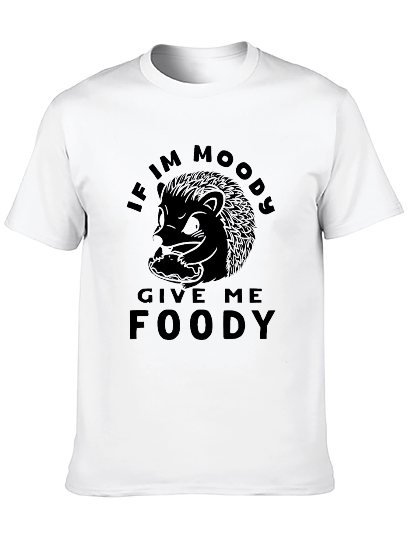 Moody Hedgehog Foody T-Shirt - Funny Graphic Tee