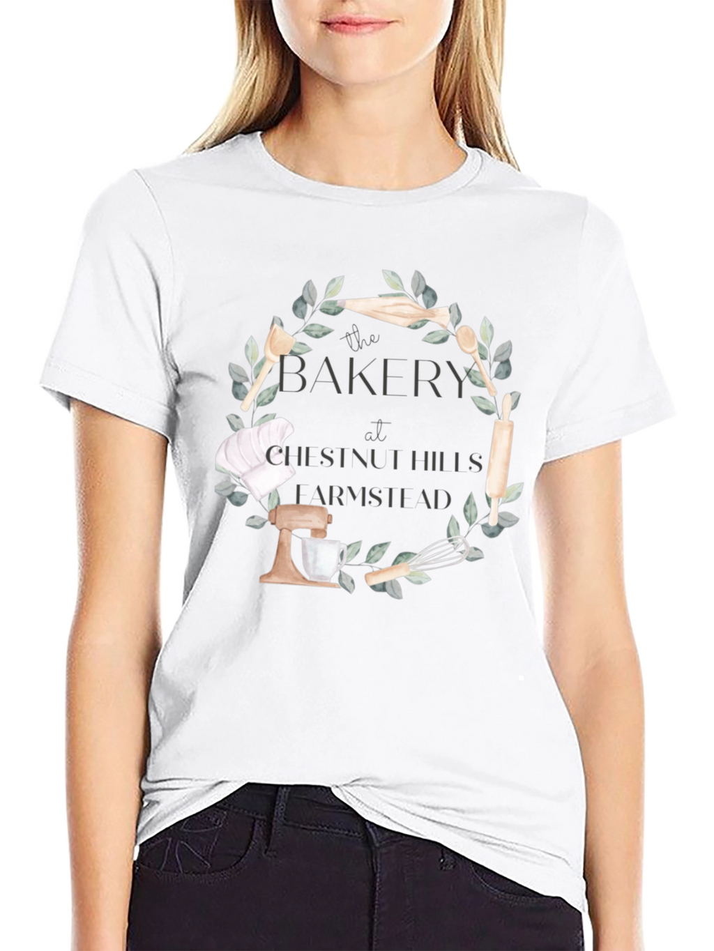 Bakers Wreath T-Shirt - Chestnut Hills Larmshlad Bakery