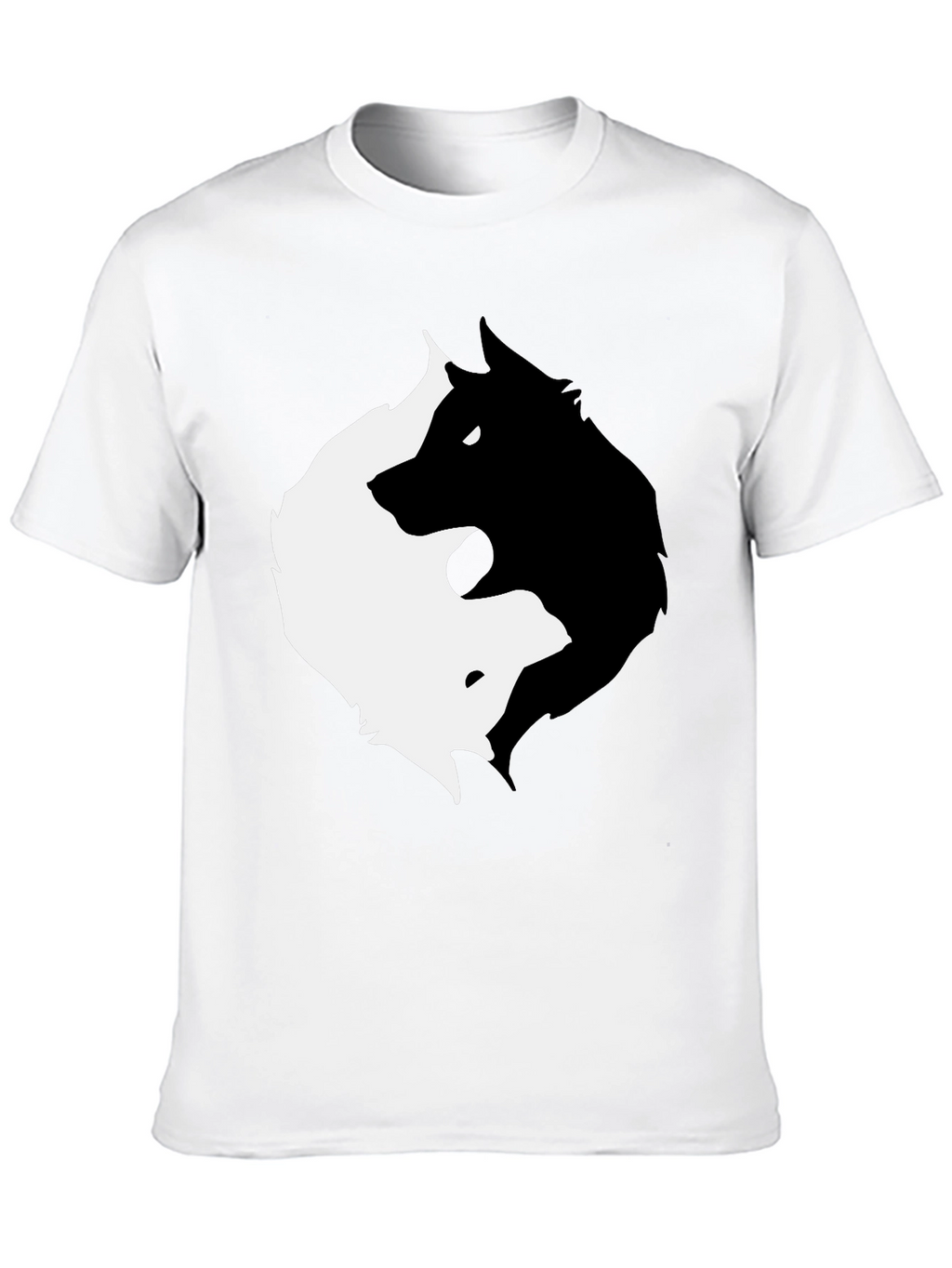 Yin Yang Wolf Graphic T-Shirt