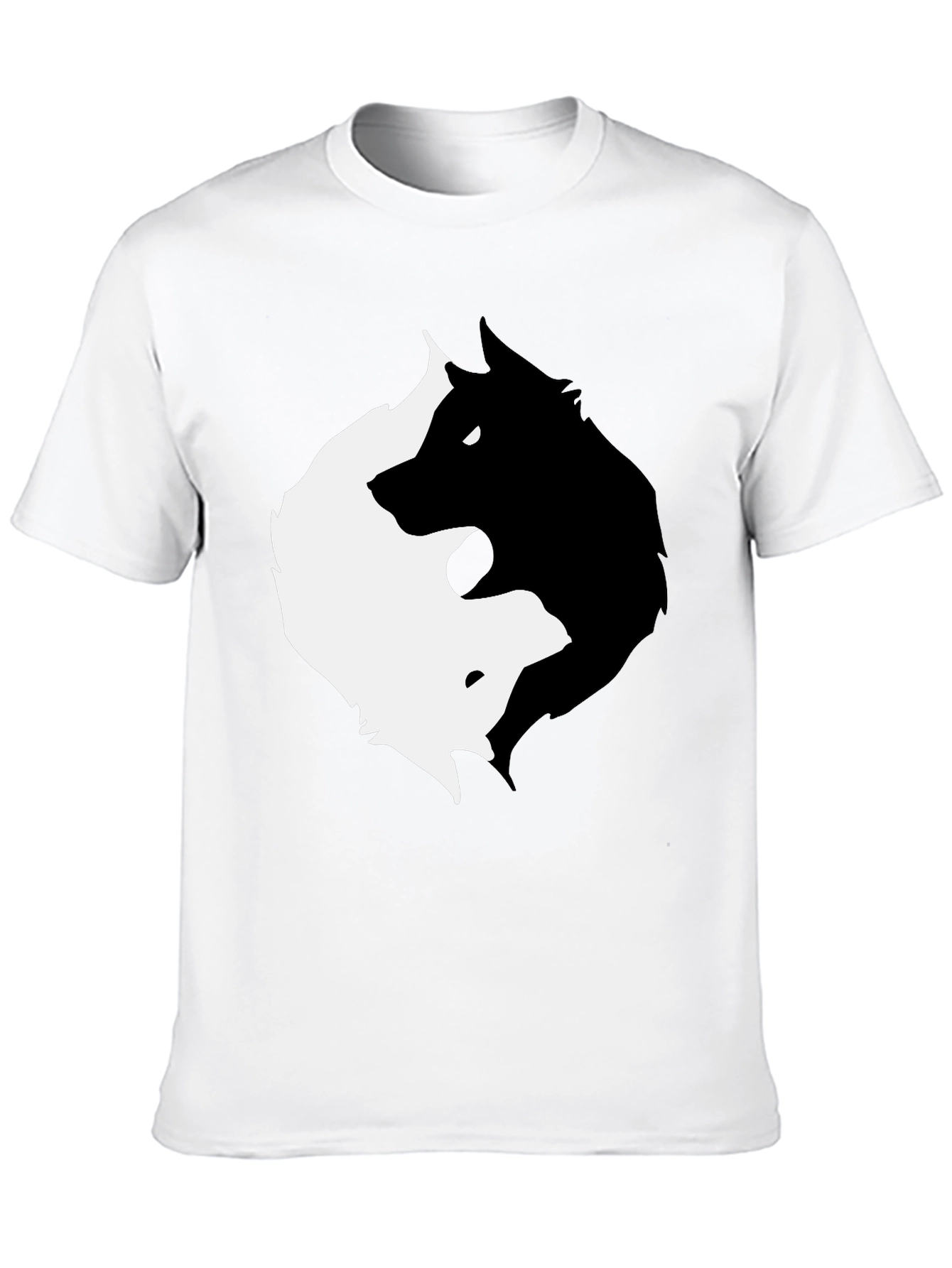 Yin Yang Wolf Graphic T-Shirt
