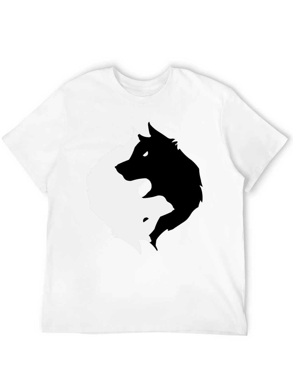 Yin Yang Wolf Graphic T-Shirt