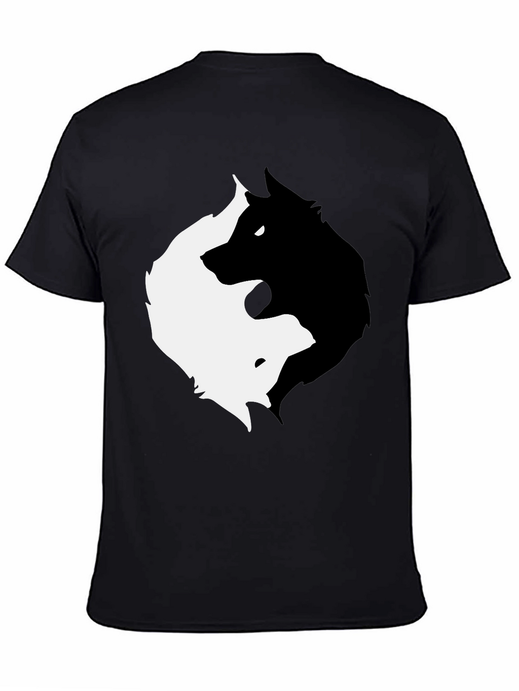Yin Yang Wolf Graphic T-Shirt