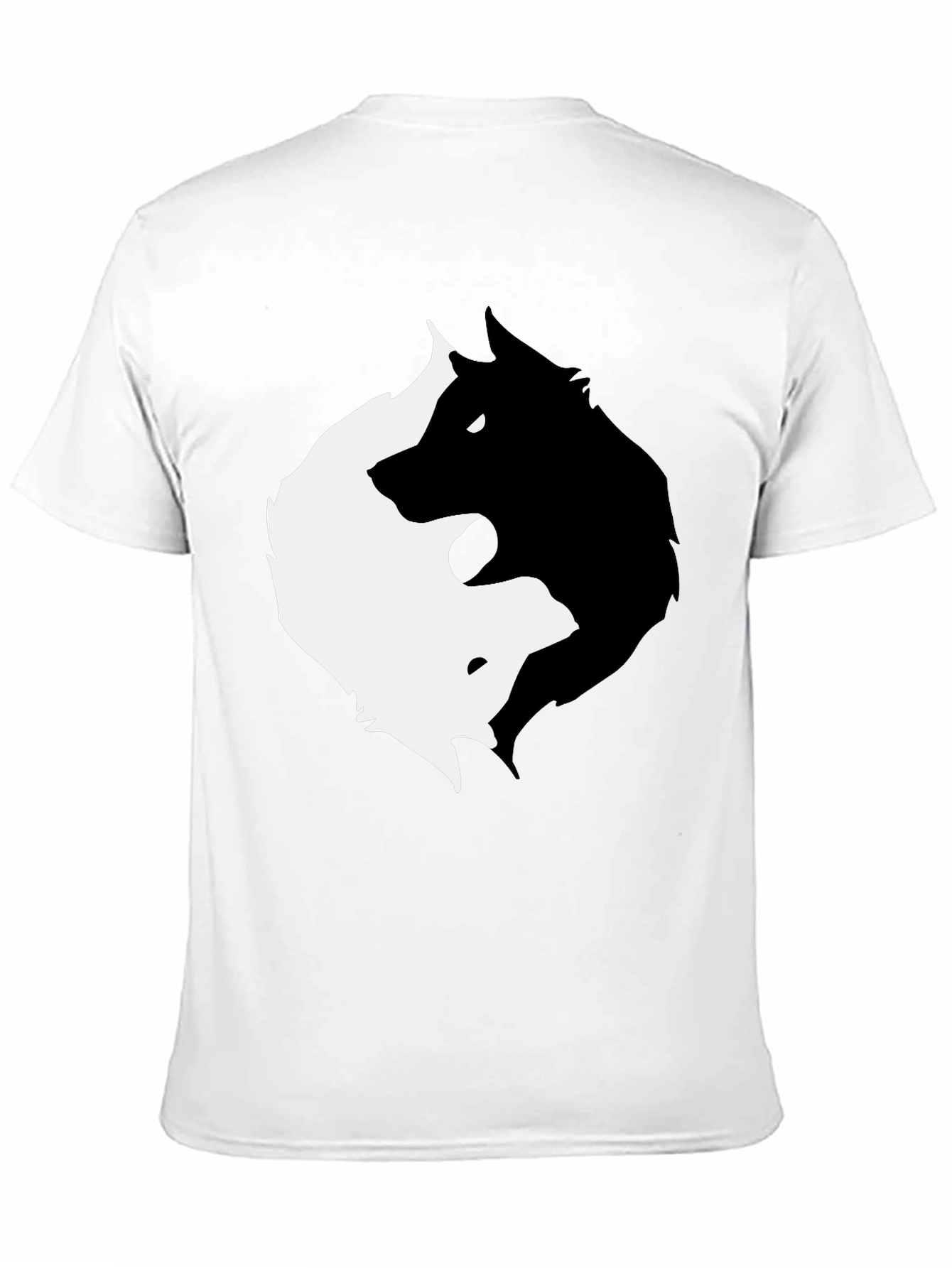 Yin Yang Wolf Graphic T-Shirt