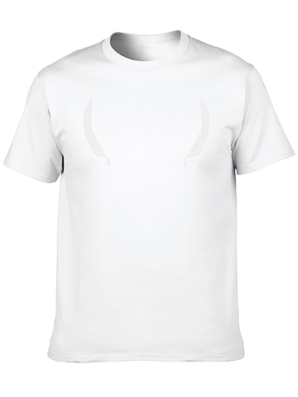 Mens Black T-Shirt with Laurel Wreath Design