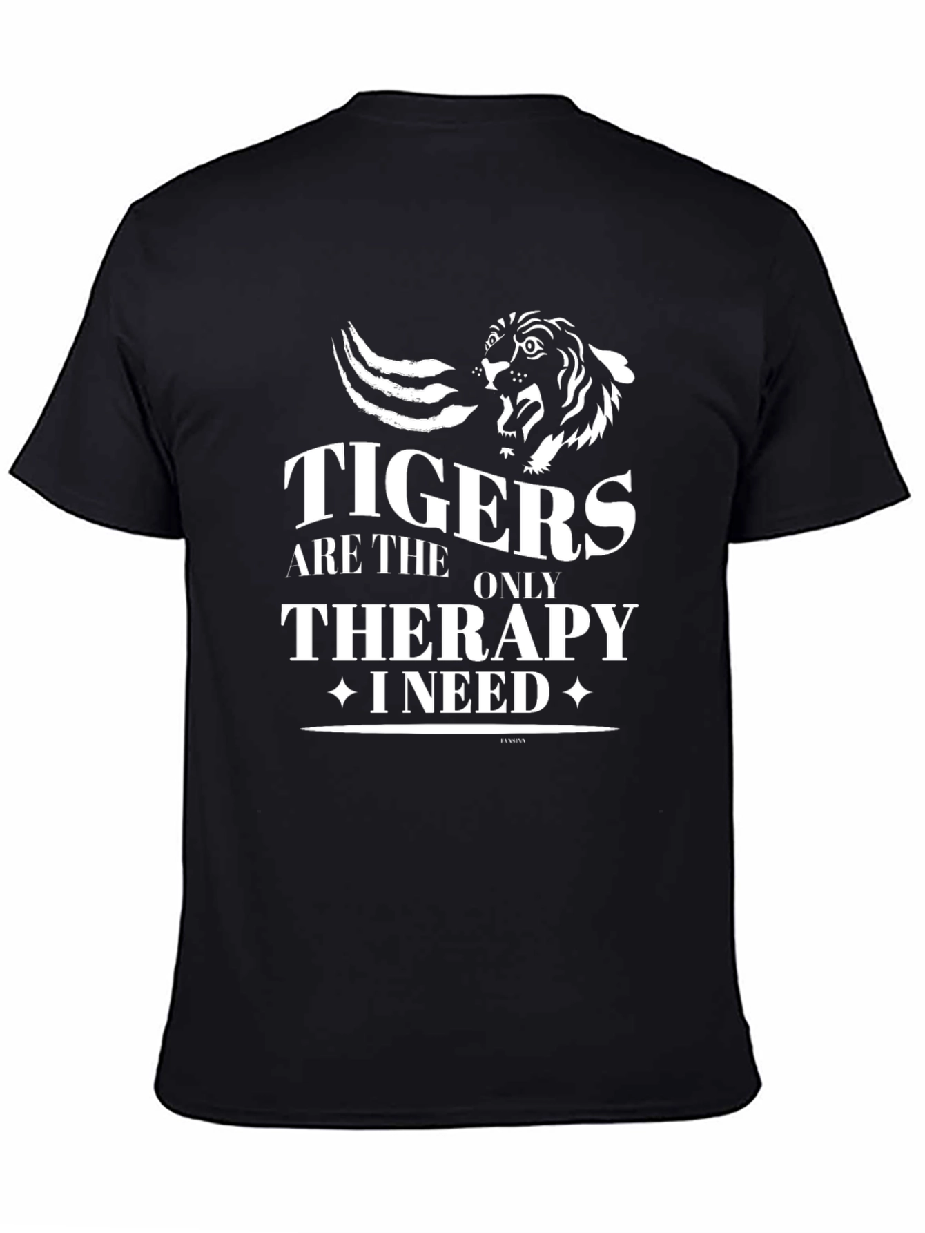 Tigers Are My Therapy T-Shirt - Black