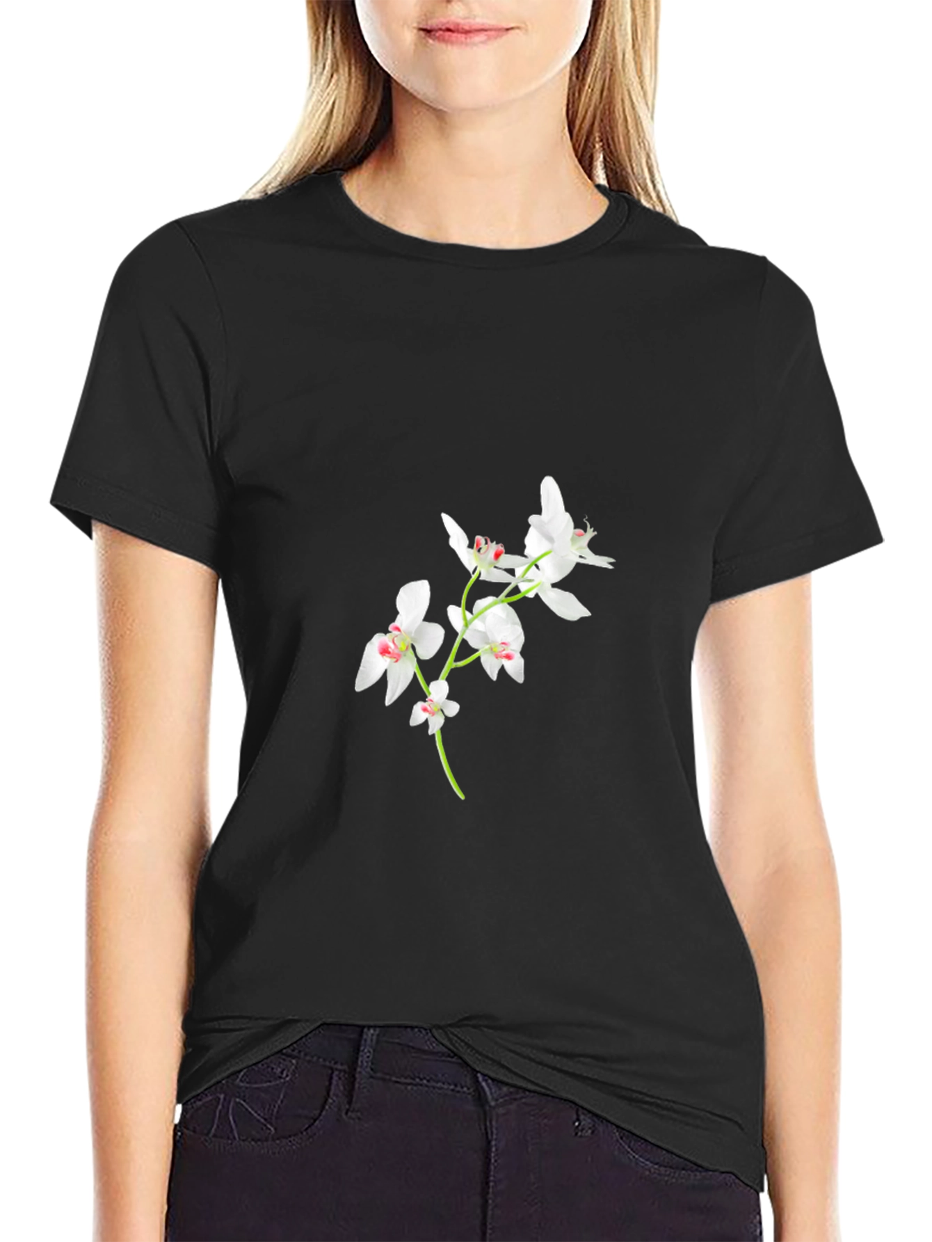 Black Orchid Floral T-Shirt