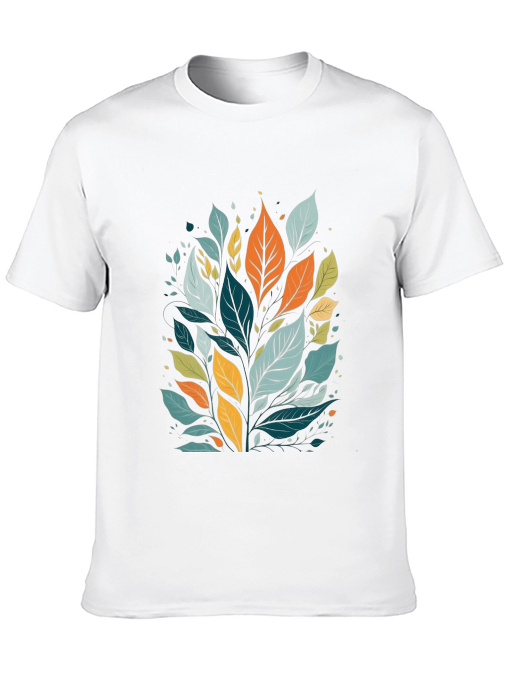 Leaf Print Tee - Modern Style