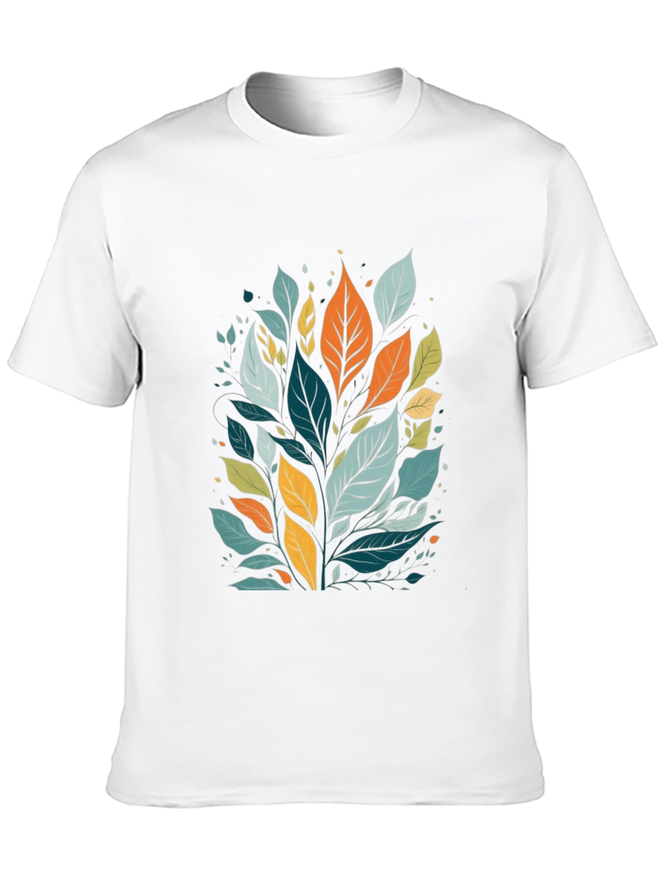 Leaf Print Tee - Modern Style