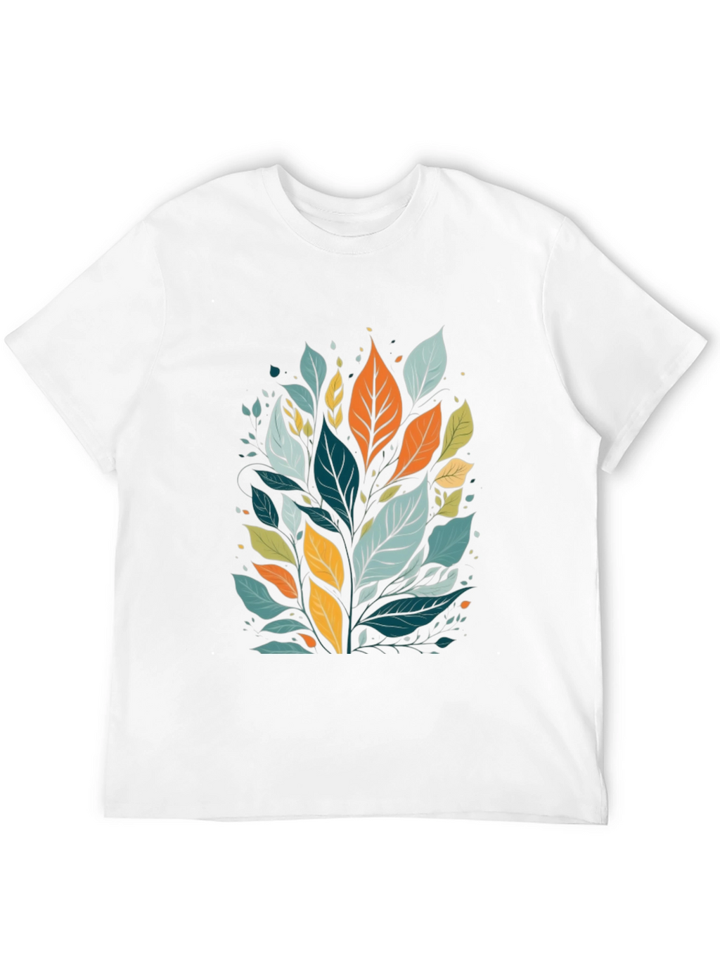 Leaf Print Tee - Modern Style