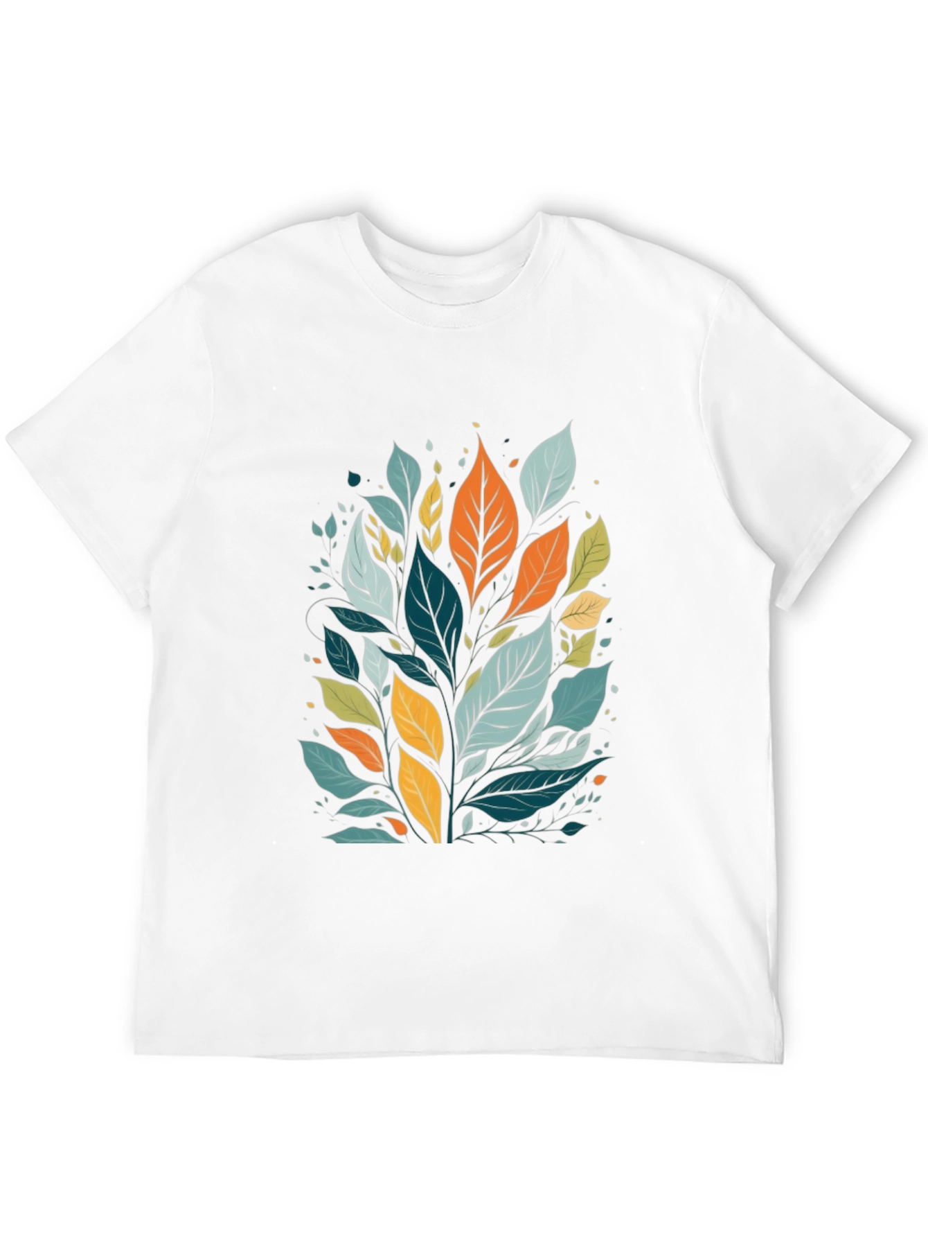 Leaf Print Tee - Modern Style