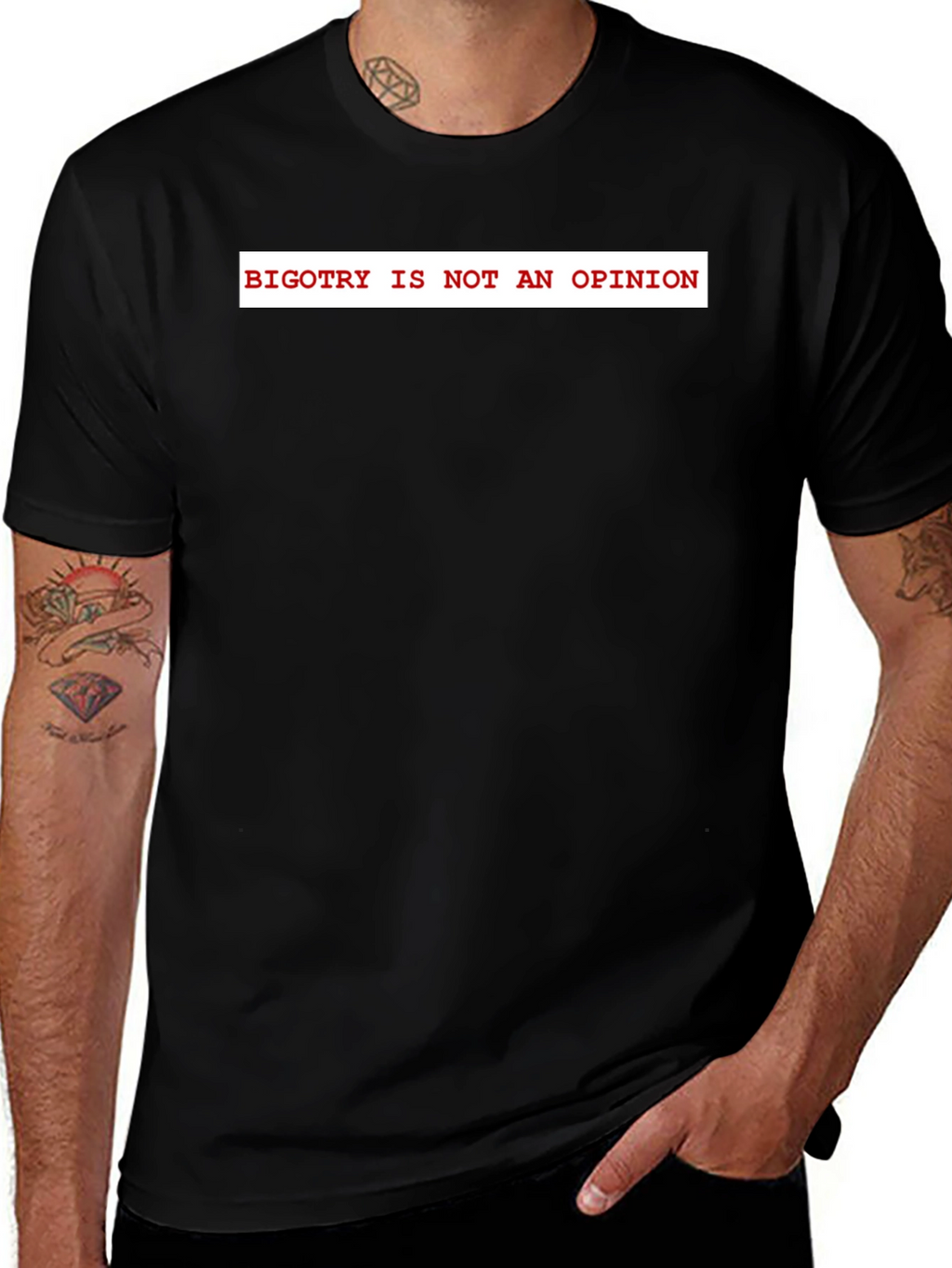 Bigotry Is Not An Opinion Graphic Tee