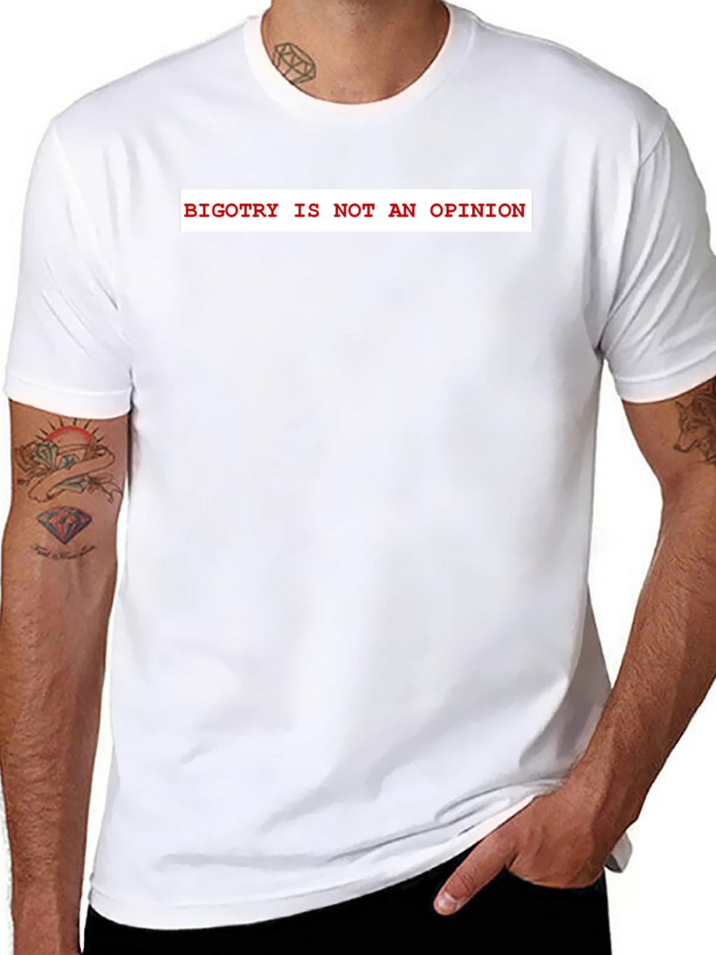 Bigotry Is Not An Opinion Graphic Tee